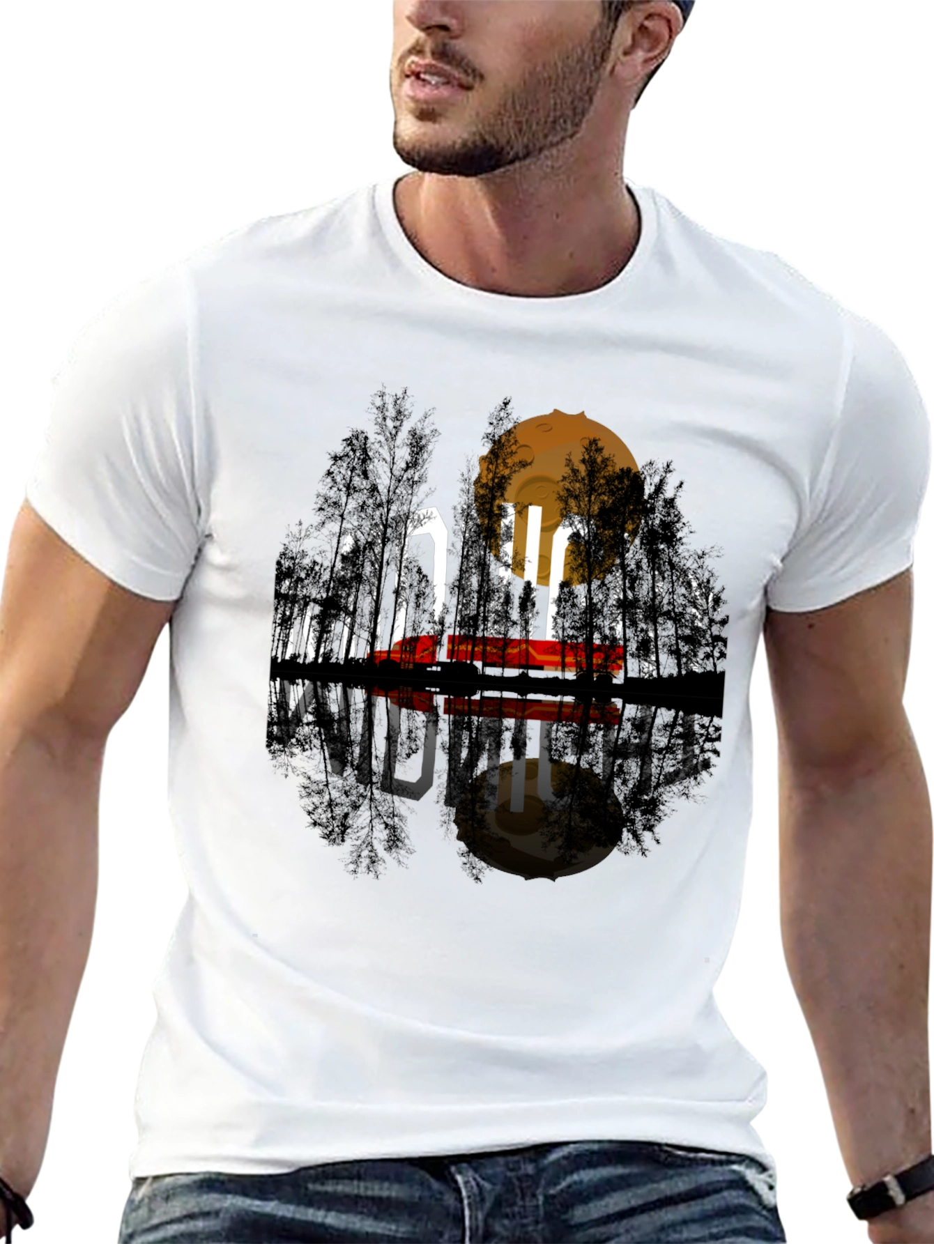 Midnight Reflective Graphic Tee