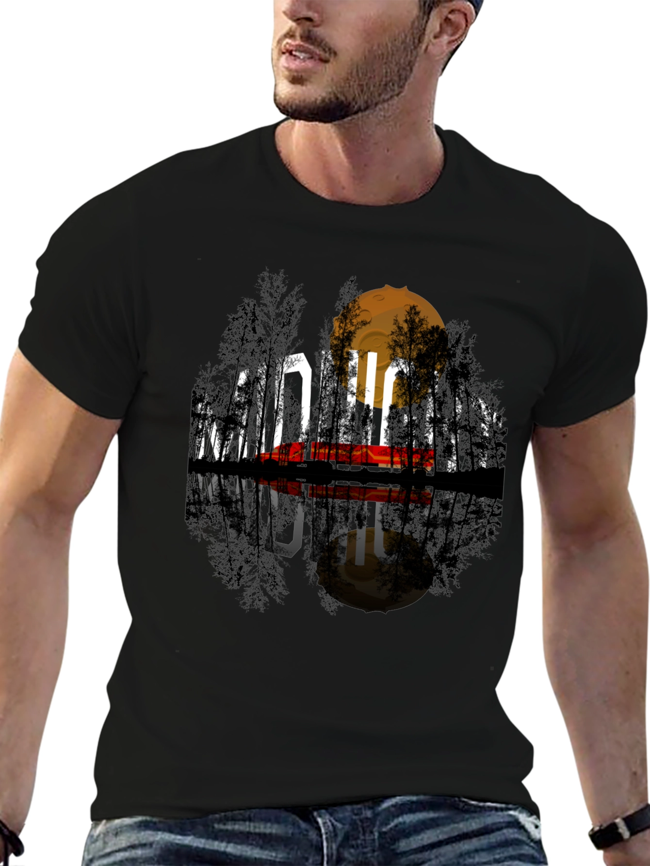 Midnight Reflective Graphic Tee