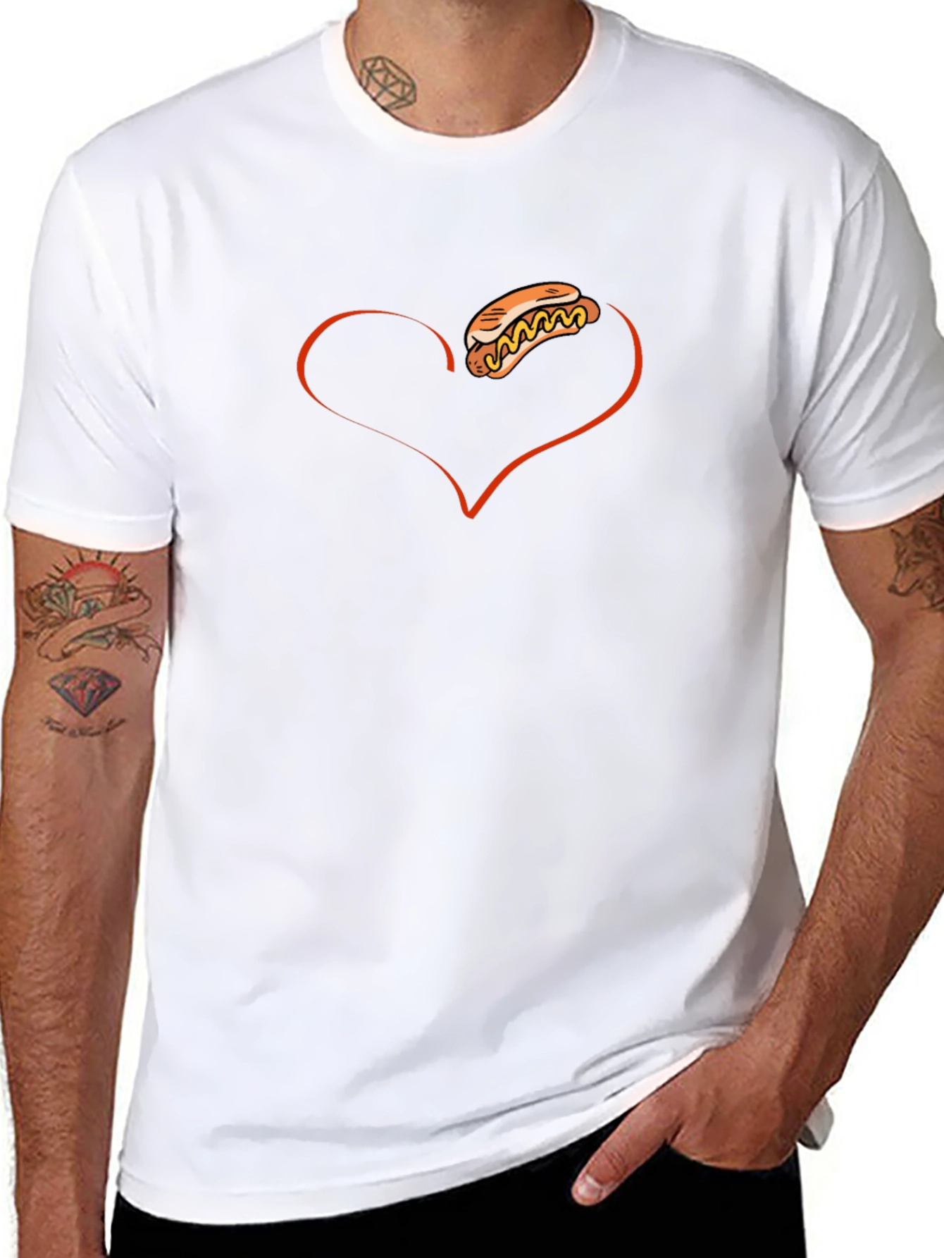 I Heart Hotdogs Graphic Tee