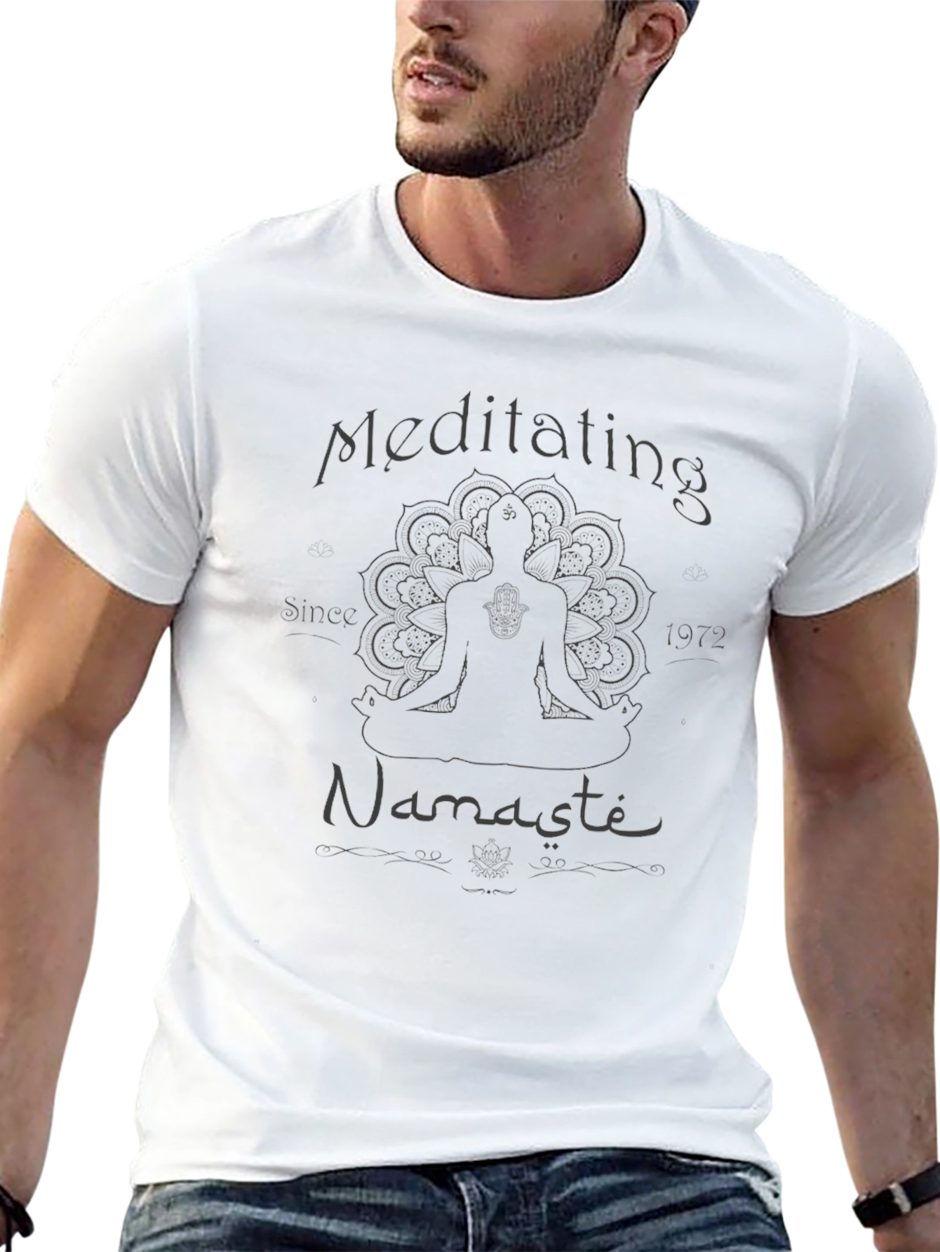 Meditating Namaste Tee - Yoga Inspired Comfort