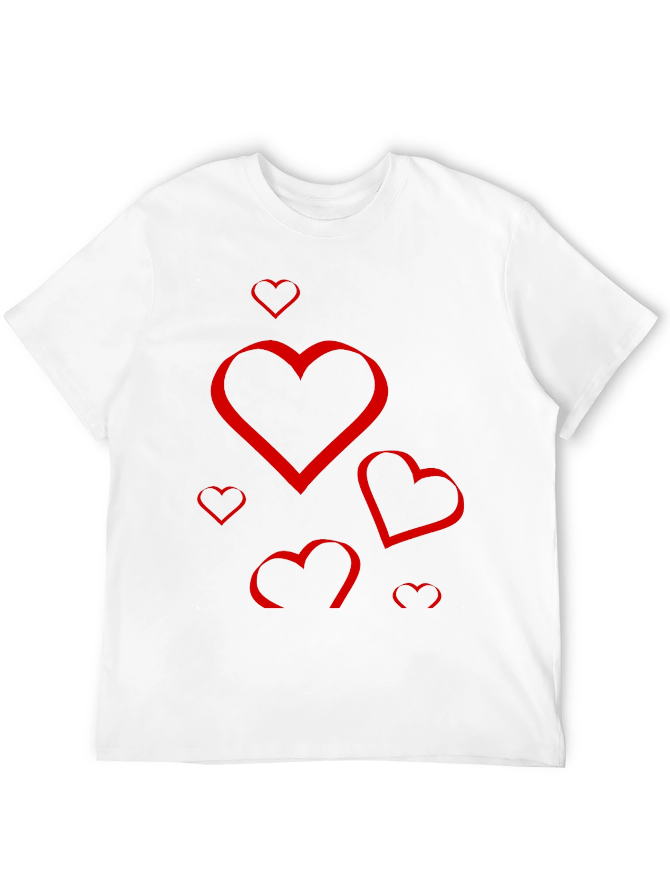 Heart Print Black T-Shirt
