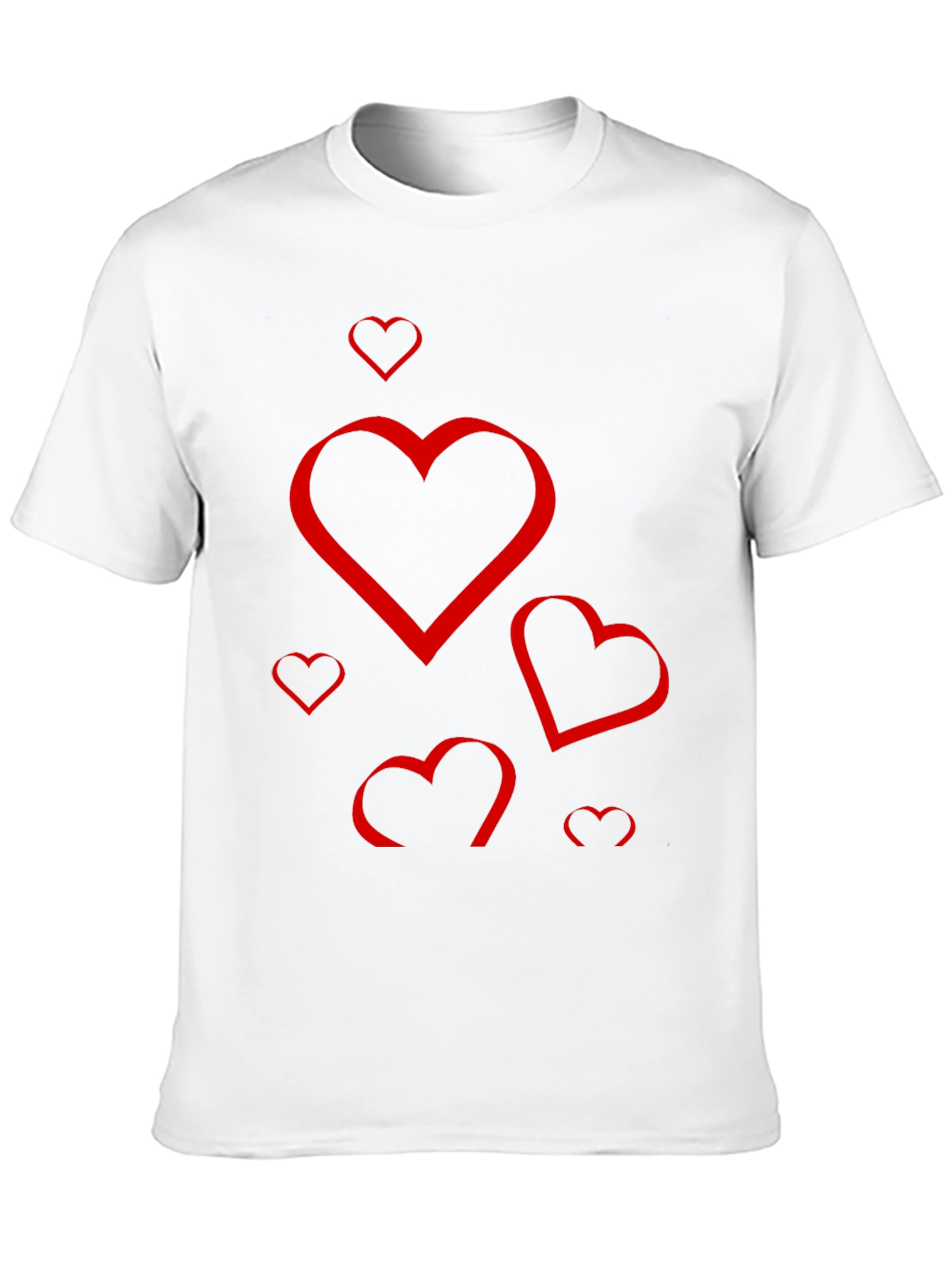 Heart Print Black T-Shirt
