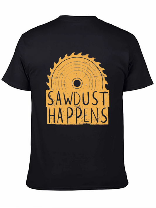 Sawdust Happens Graphic T-Shirt - Woodworking Tee