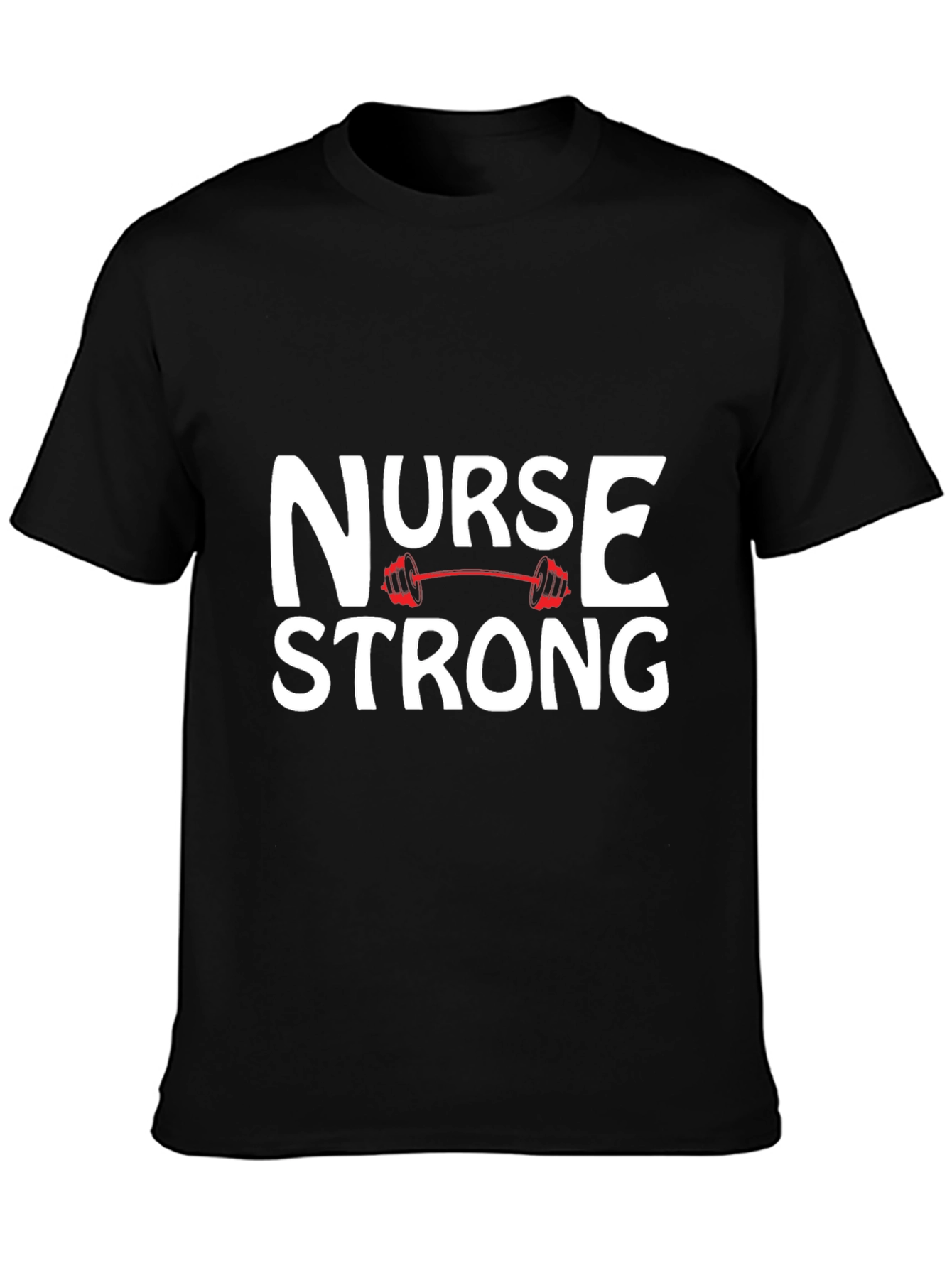 Nurse Strong Graphic Tee - Black Cotton T-Shirt