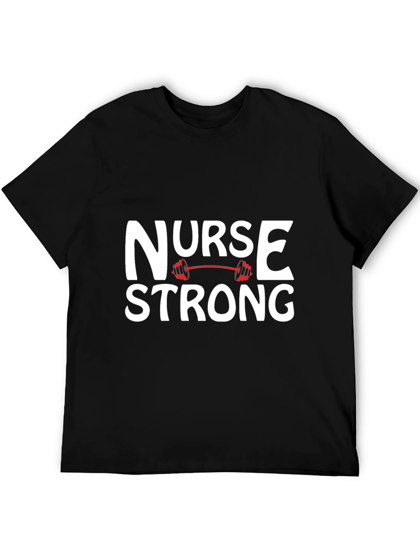 Nurse Strong Graphic Tee - Black Cotton T-Shirt