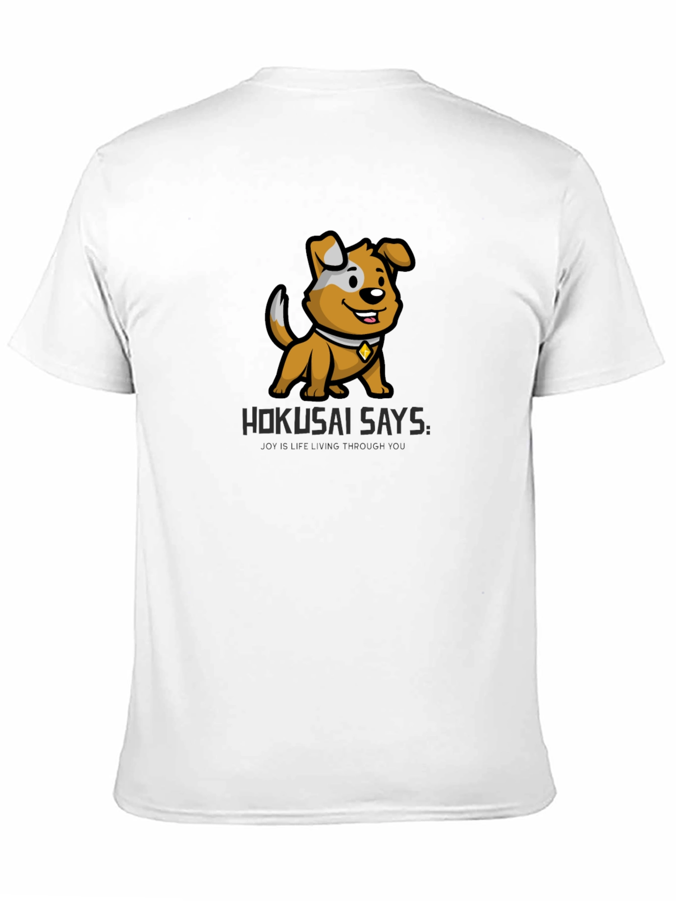 Cartoon Dog Graphic Tee - Hokusai Says Black T-Shirt