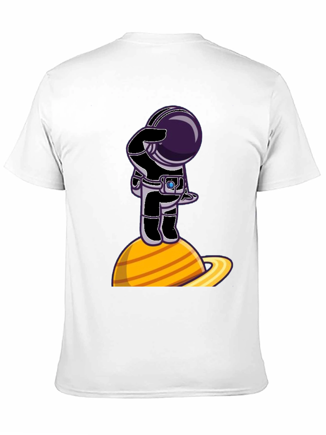 Astronaut on Saturn Graphic T-Shirt - Space Explorer