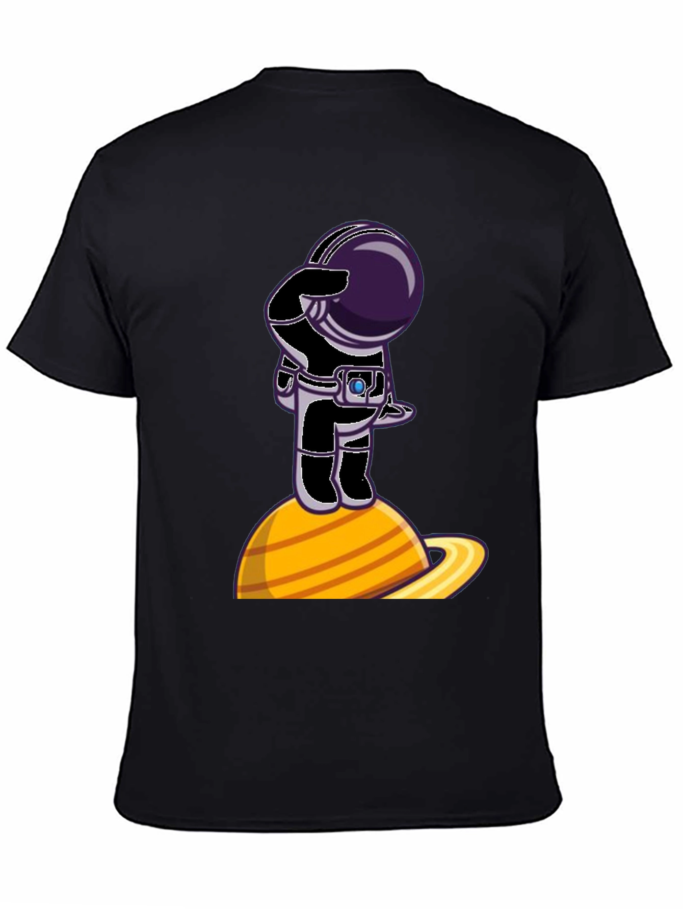 Astronaut on Saturn Graphic T-Shirt - Space Explorer