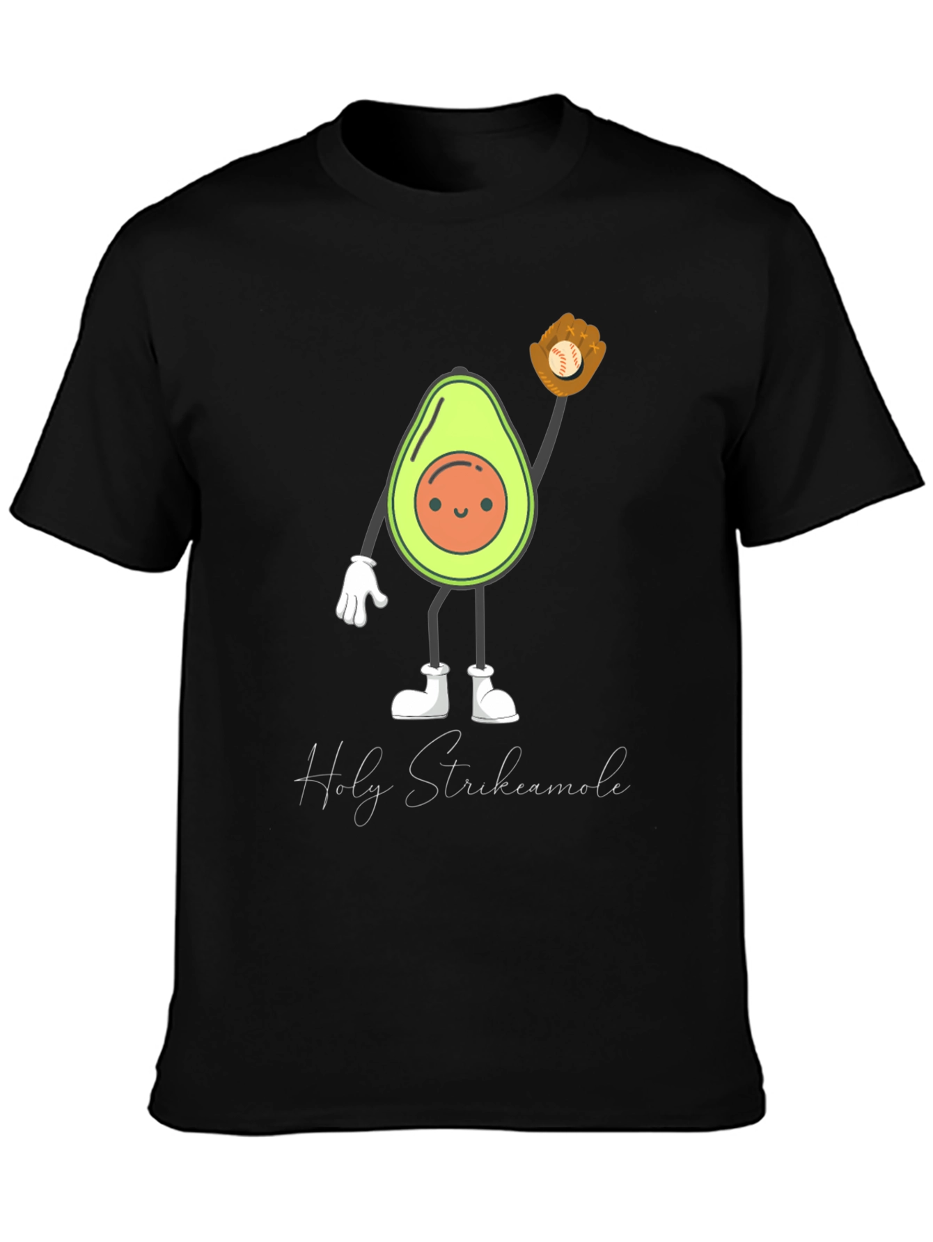 Funny Holy Strikecamole Avocado Baseball Graphic Tee