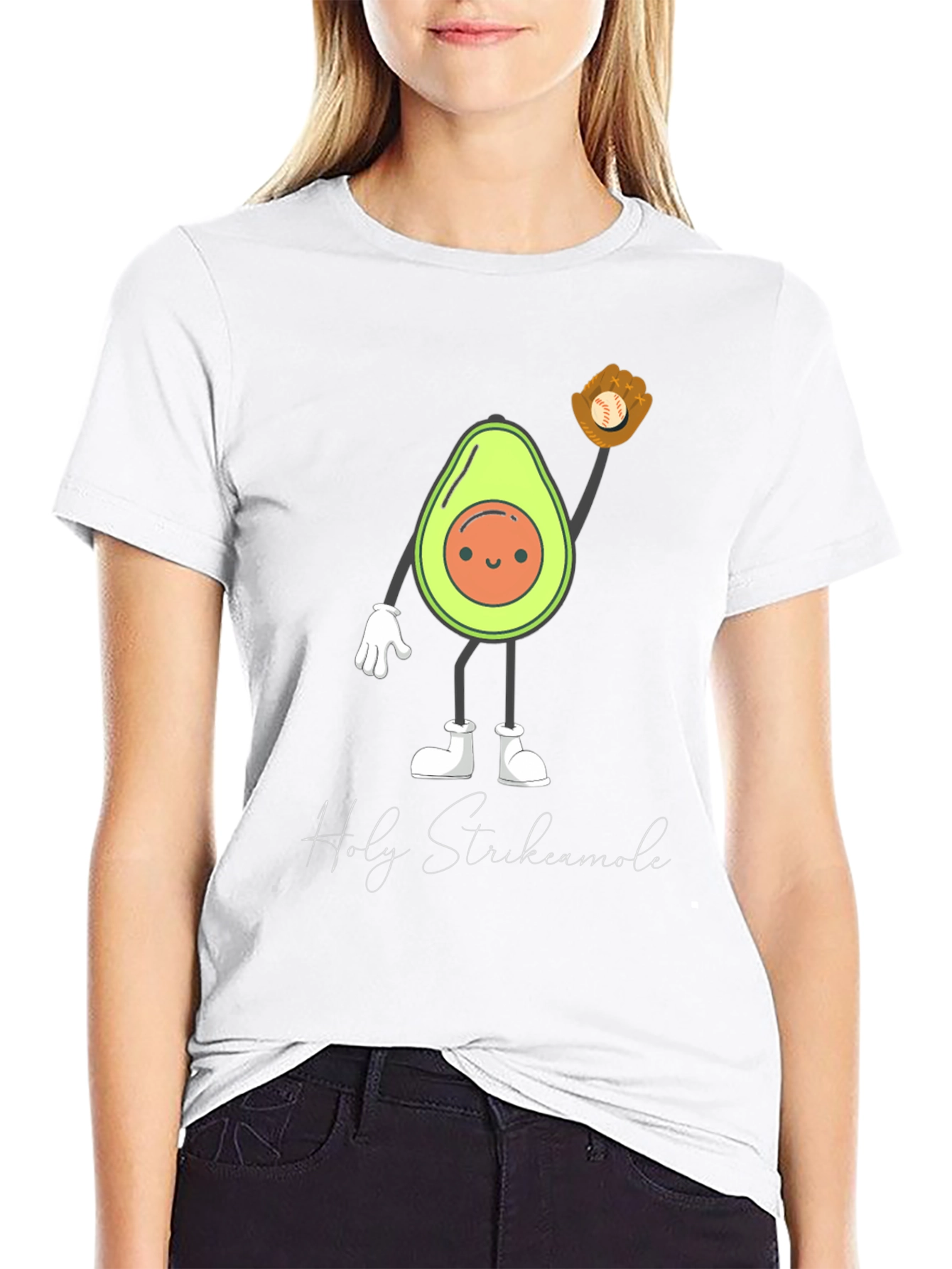 Funny Holy Strikecamole Avocado Baseball Graphic Tee