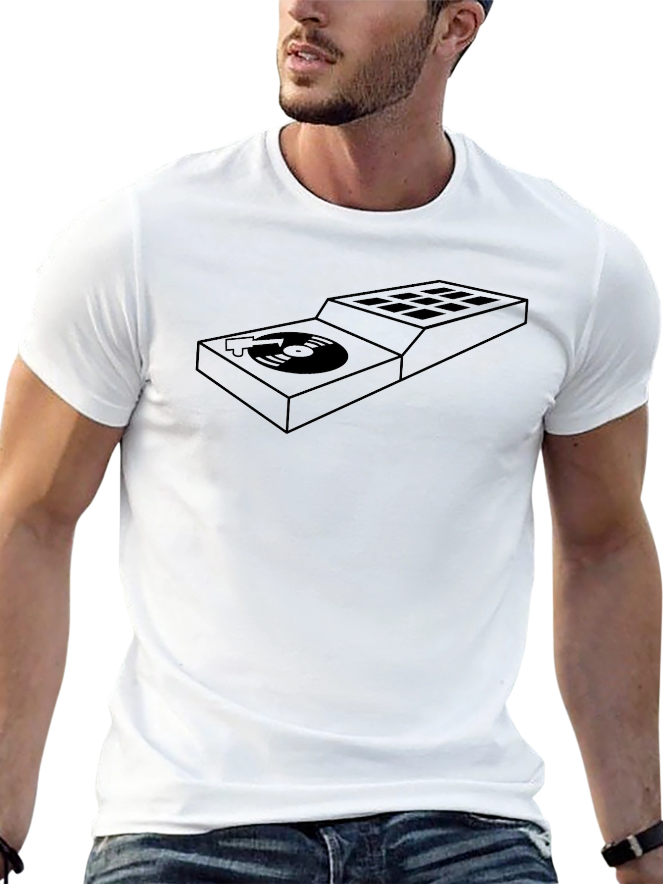 DJ Turntable Graphic Tee - Cool Music Lover Shirt