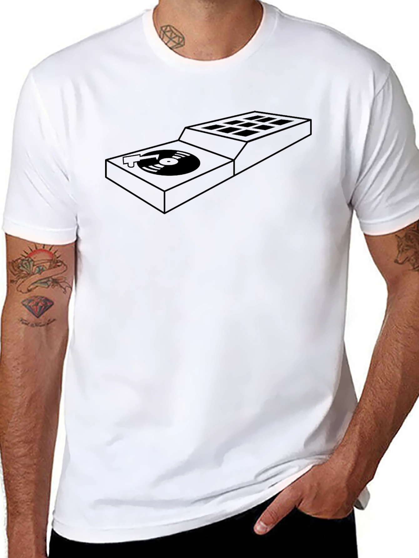 DJ Turntable Graphic Tee - Cool Music Lover Shirt
