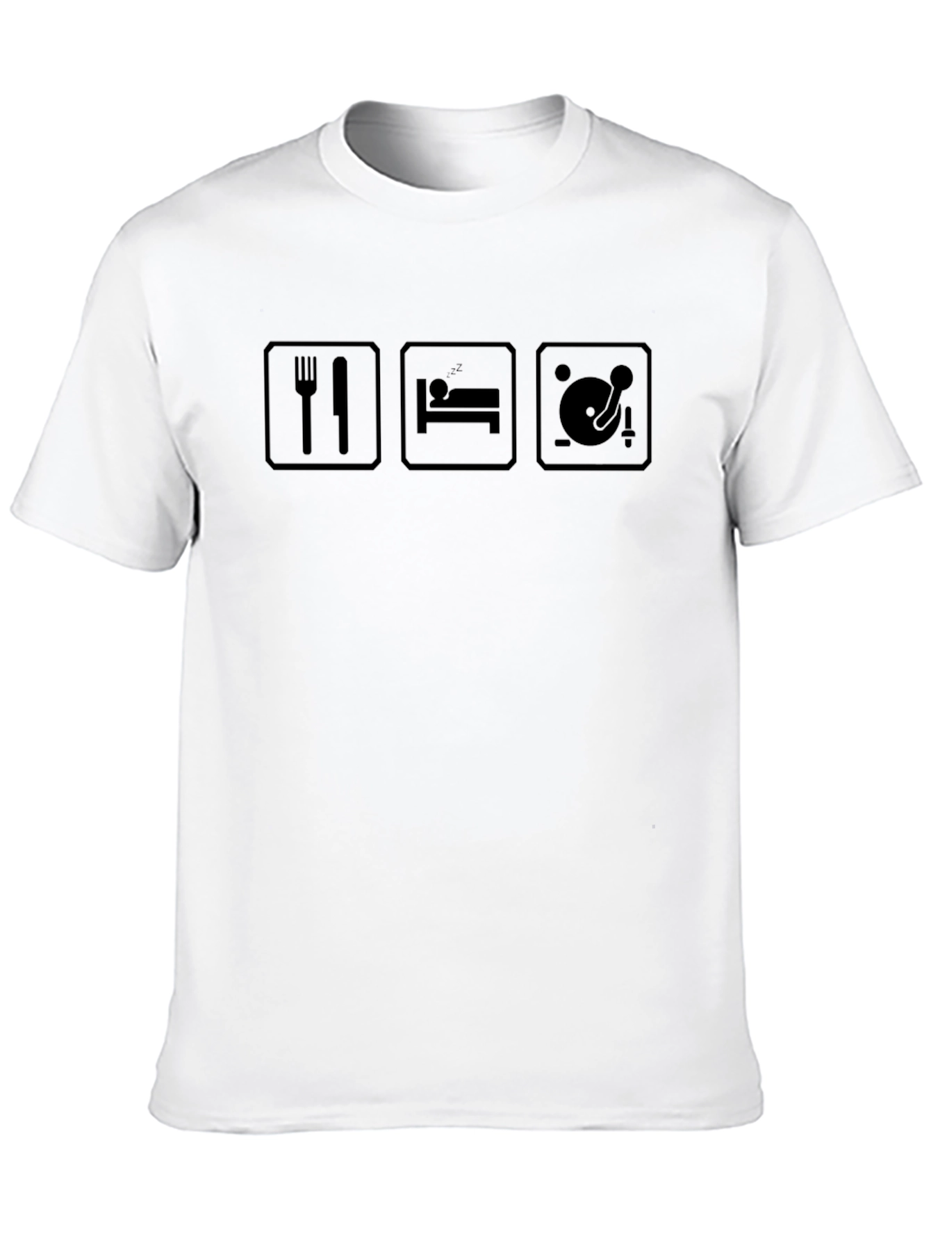 Eat Sleep DJ Black Graphic T-Shirt