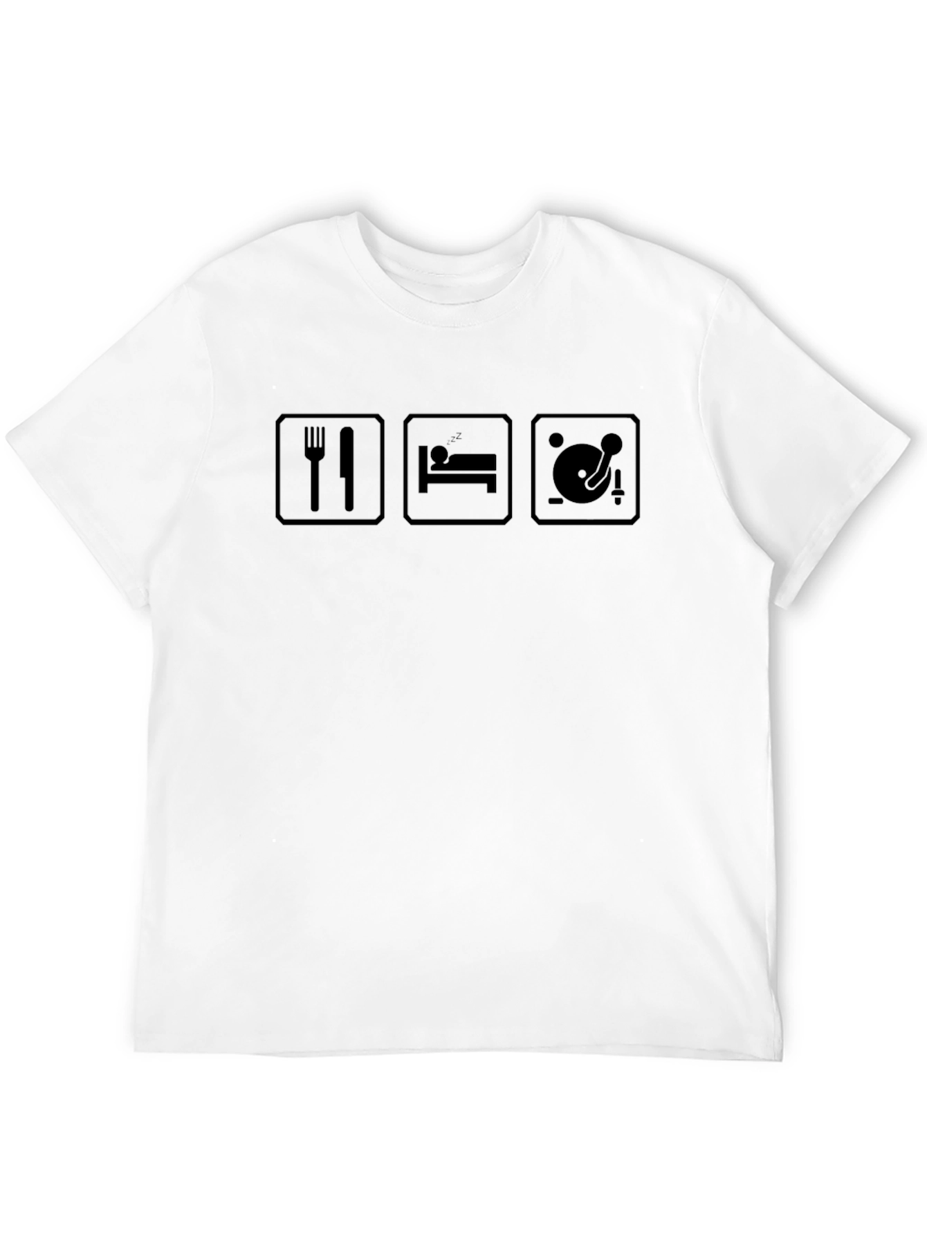 Eat Sleep DJ Black Graphic T-Shirt