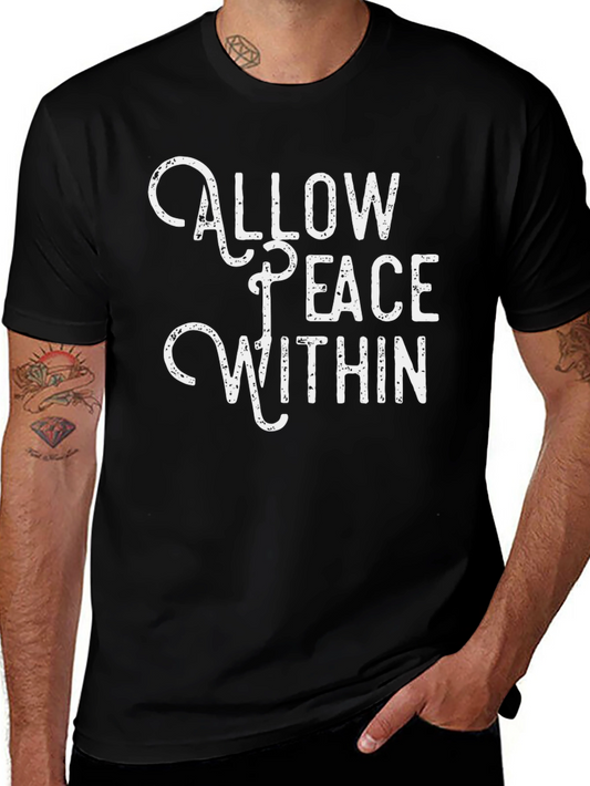Allow Peace Within Black Graphic Tee