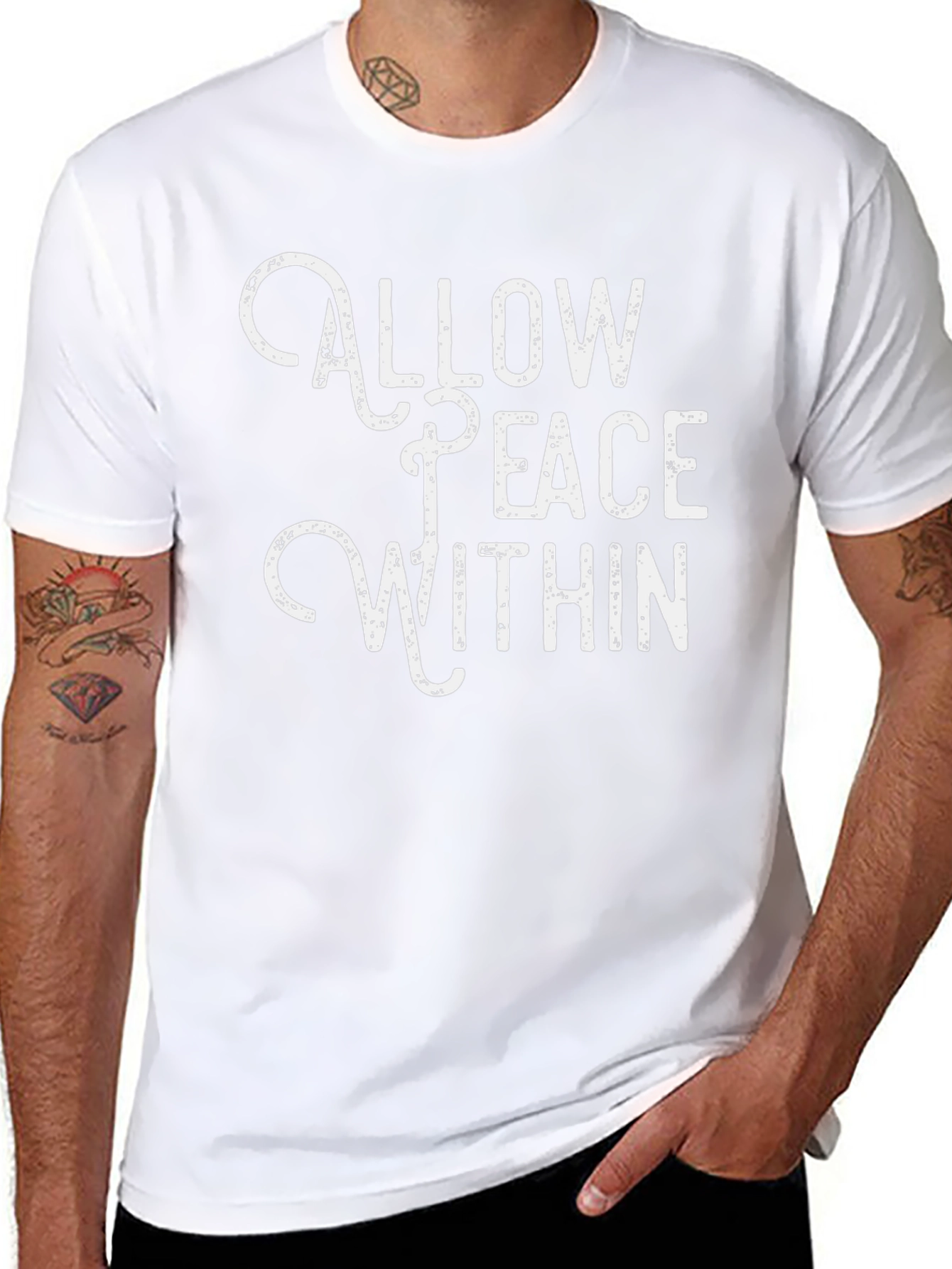 Allow Peace Within Black Graphic Tee