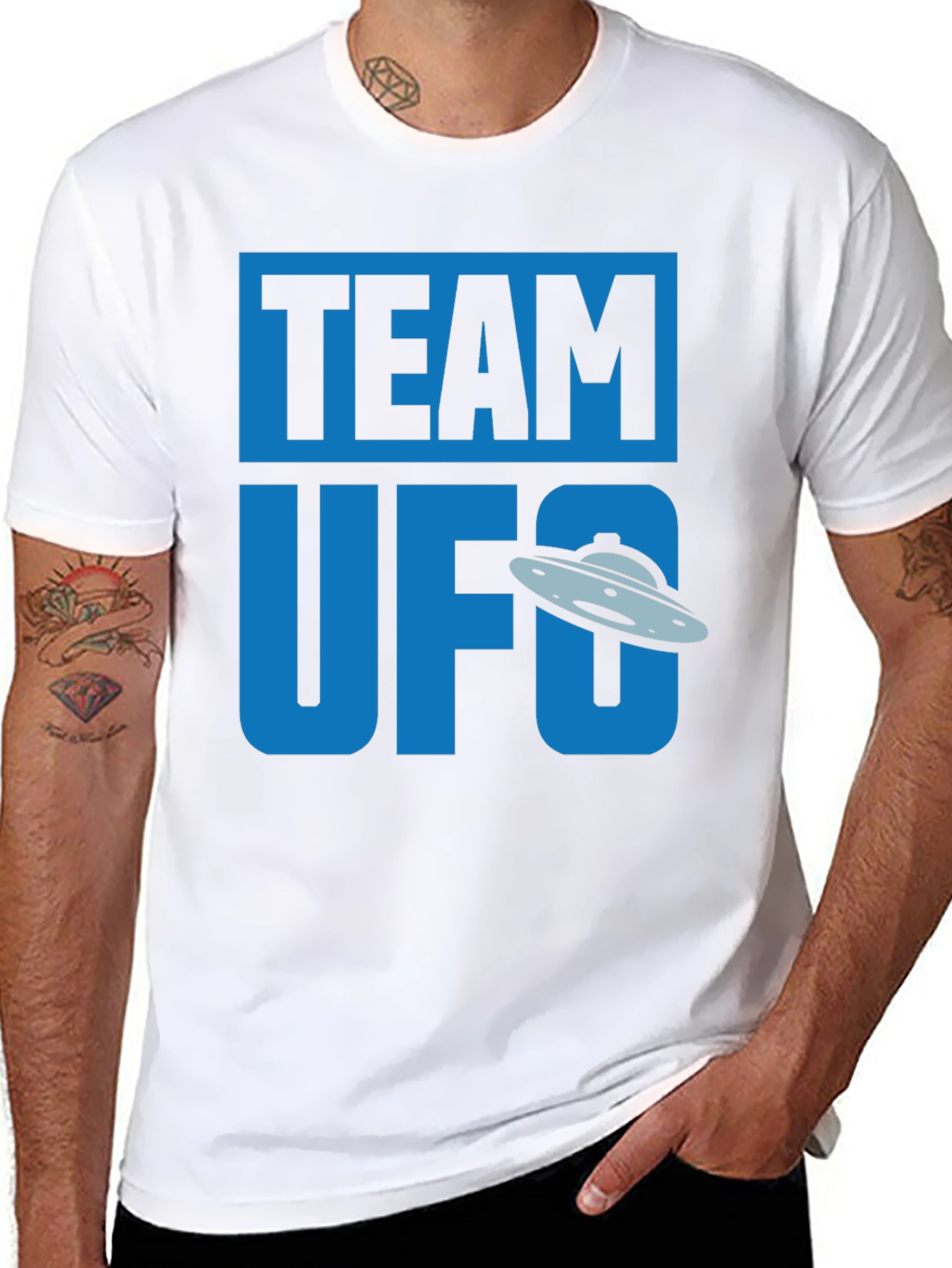 Team UFO Graphic T-Shirt - Black Cotton Tee