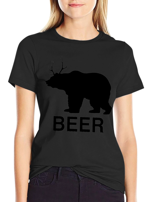 Bear Deer Beer Graphic T-Shirt