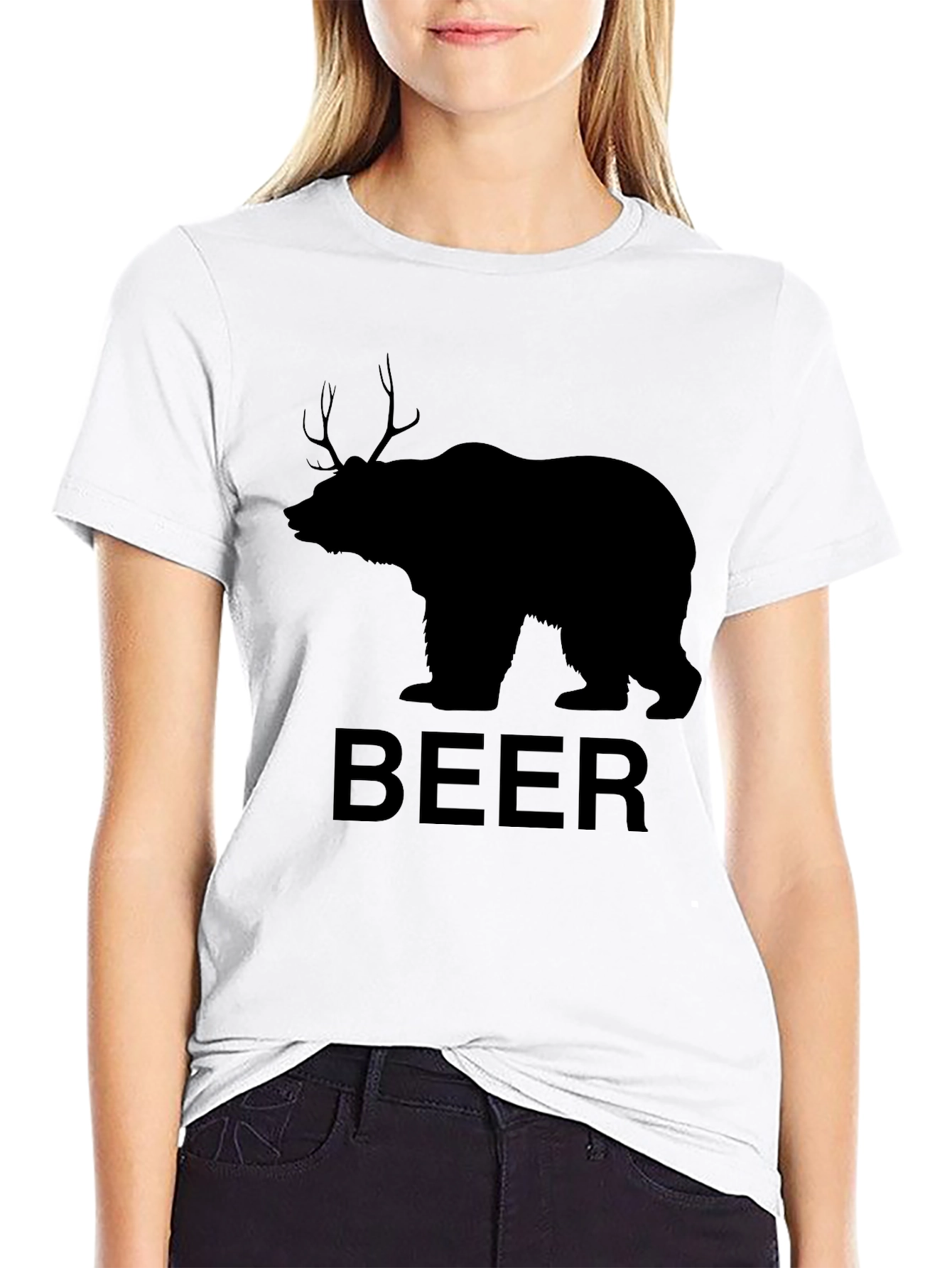 Bear Deer Beer Graphic T-Shirt