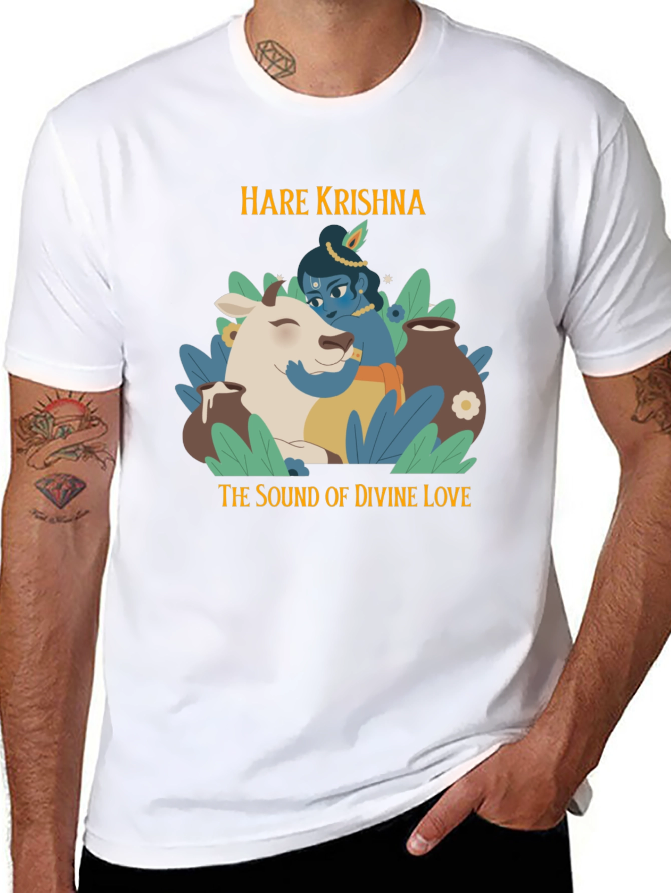 Hare Krishna Divine Love Graphic T-Shirt