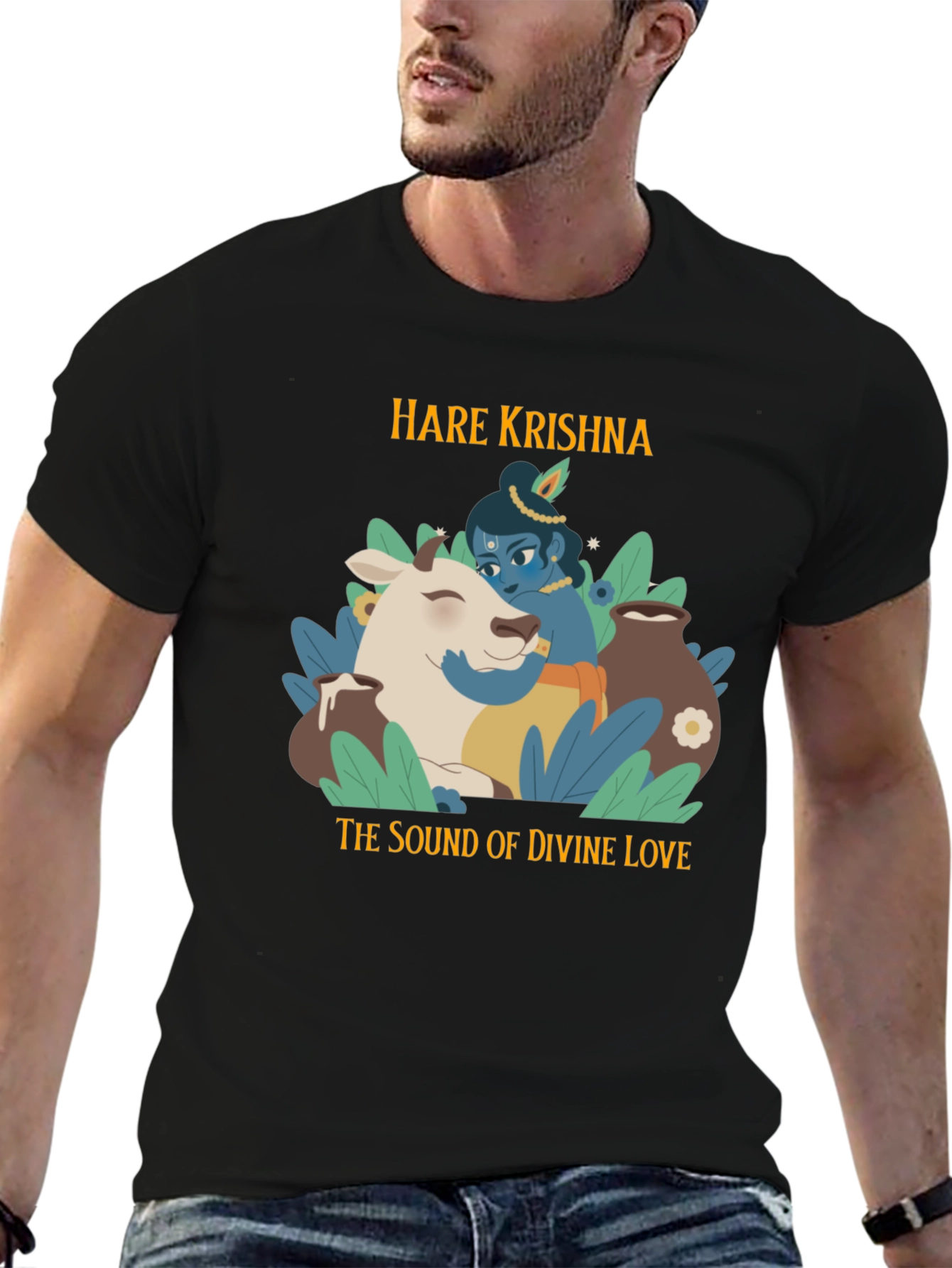 Hare Krishna Divine Love Graphic T-Shirt