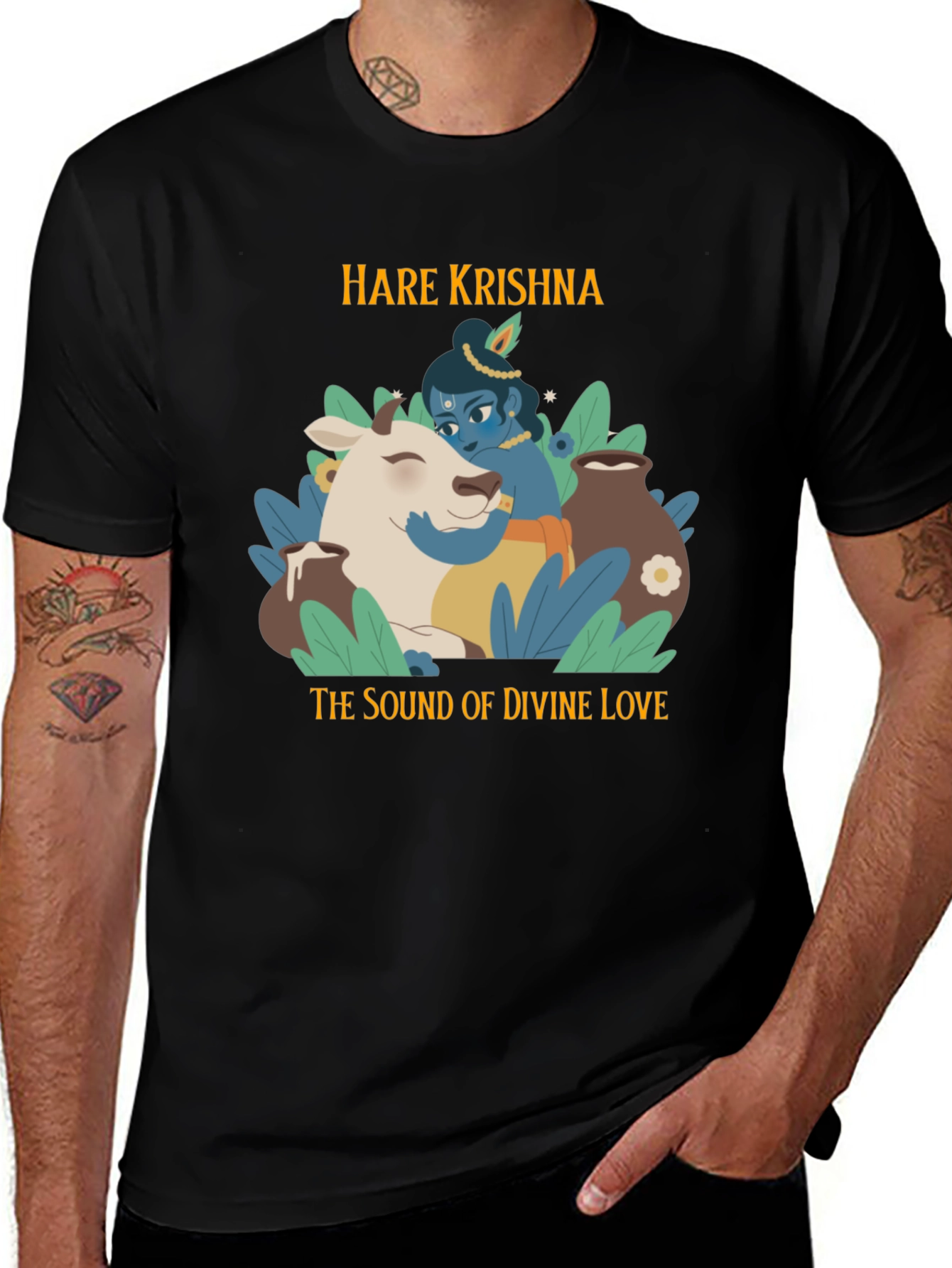 Hare Krishna Divine Love Graphic T-Shirt