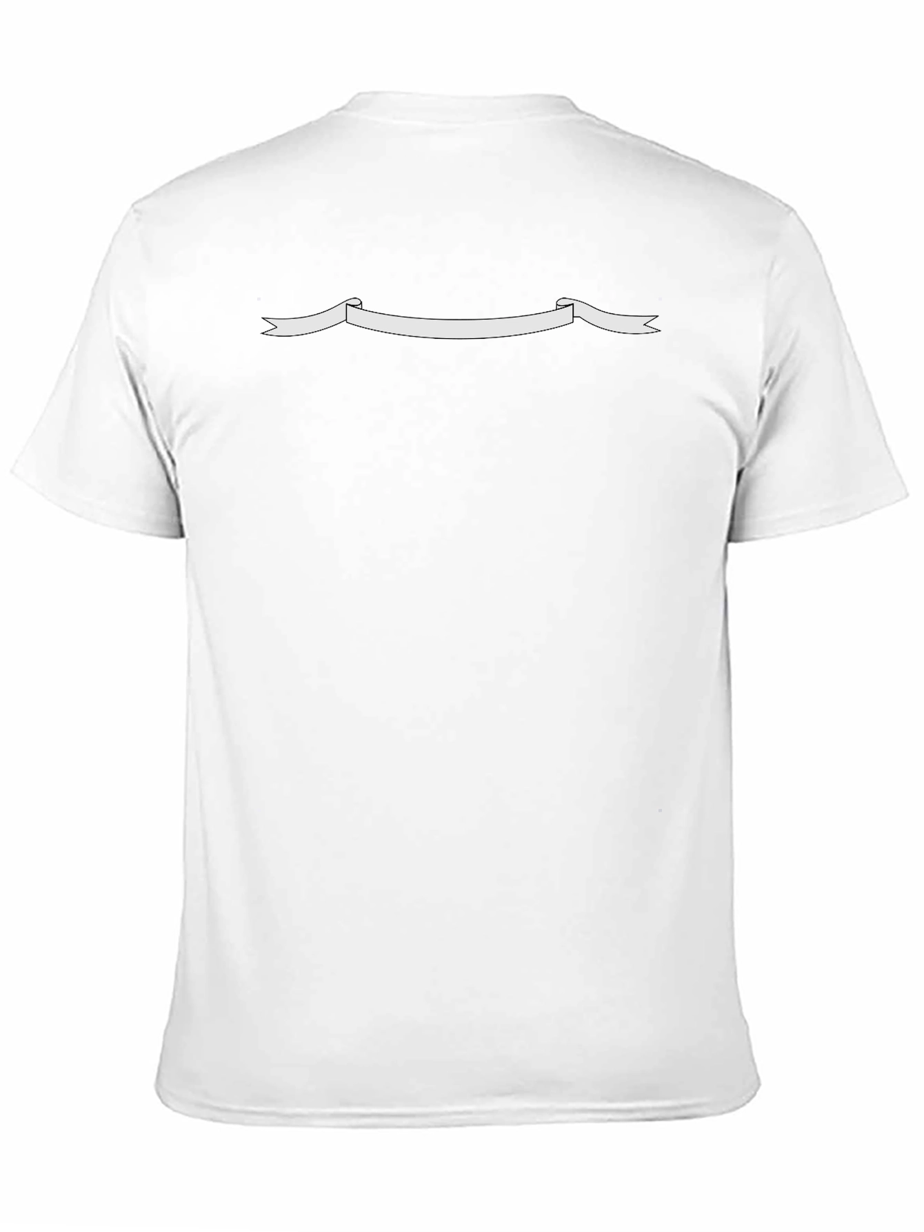 Mens Black T-Shirt with Ribbon Graphic
