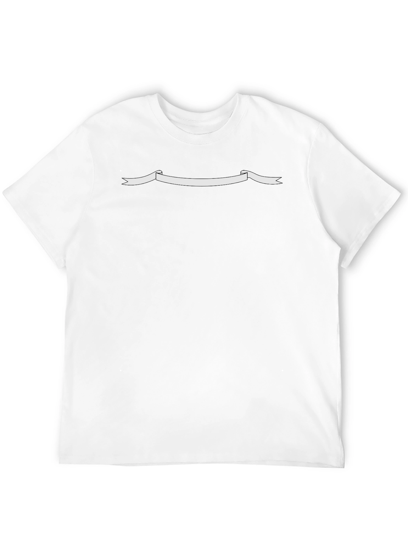 Mens Black T-Shirt with Ribbon Graphic