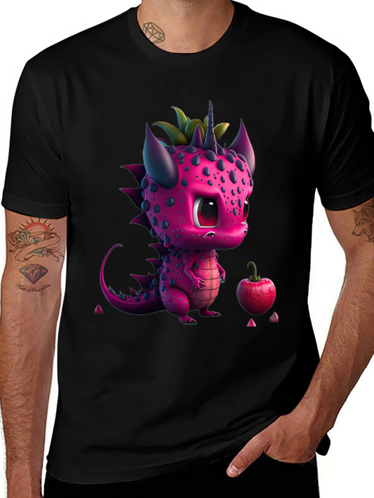 Cute Pink Dragon Graphic Tee - Whimsical Design