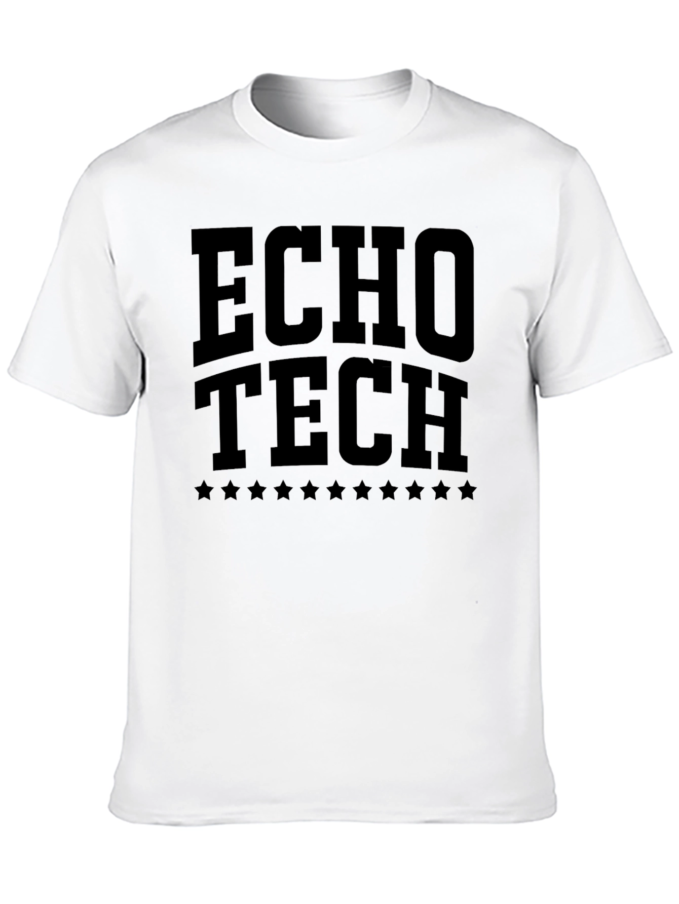 Echo Tech Mens Black Graphic T-Shirt