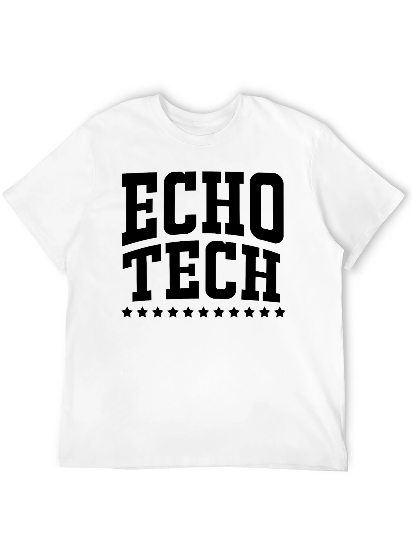 Echo Tech Mens Black Graphic T-Shirt