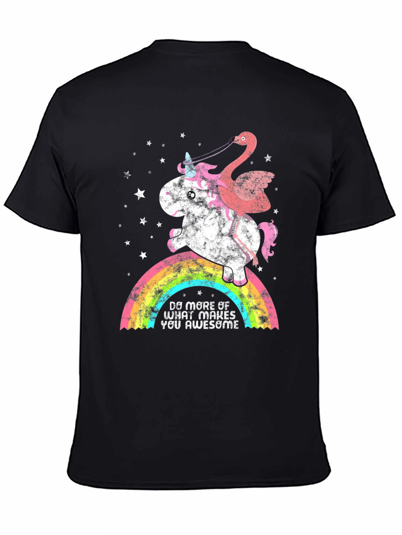 Unicorn & Flamingo Rainbow Graphic Tee