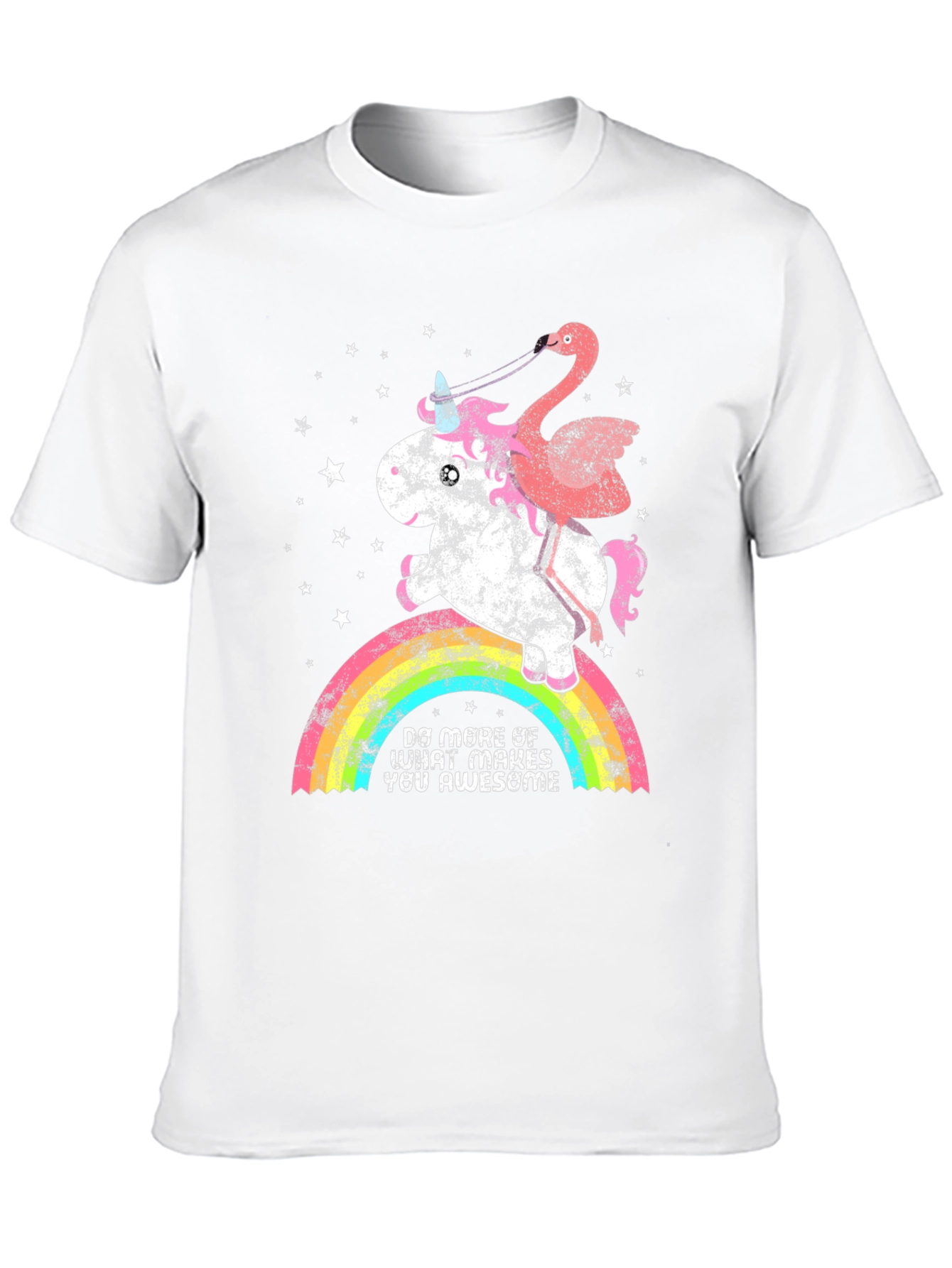 Unicorn & Flamingo Rainbow Graphic Tee