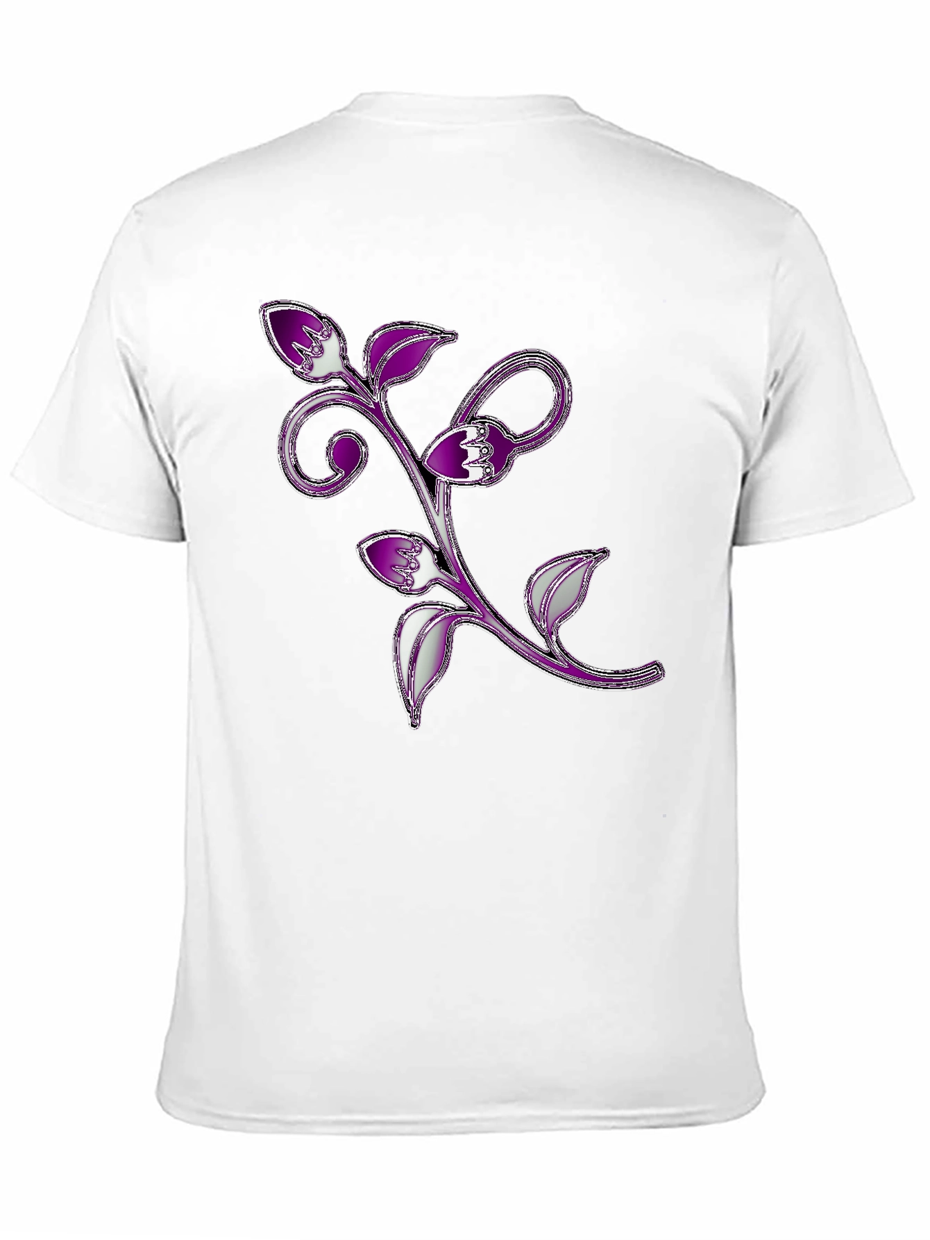 Floral Vine Graphic Tee - Black