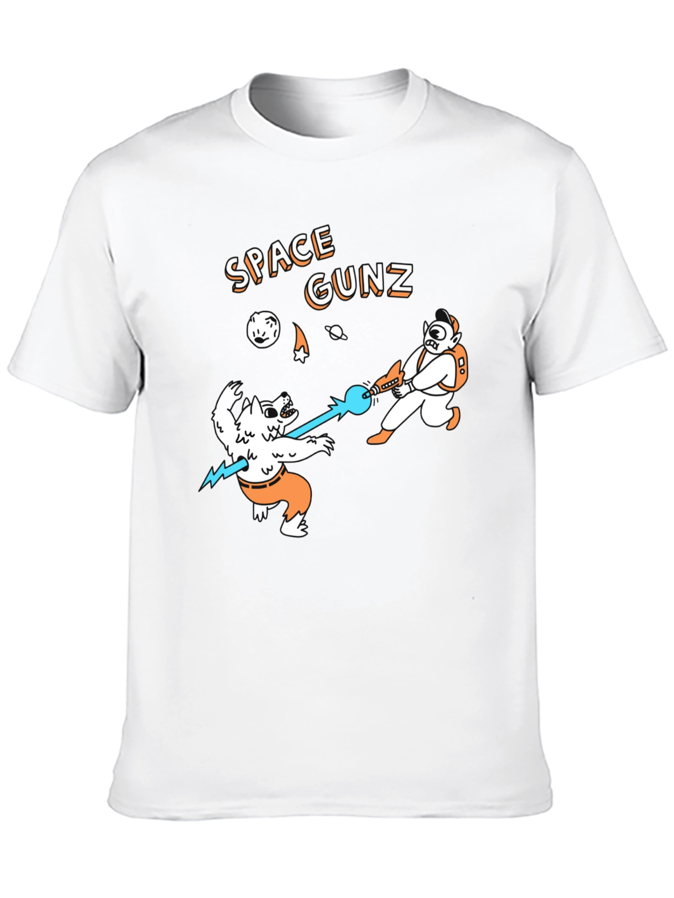 Space Gunz Graphic Tee - Unique Design Black T-Shirt