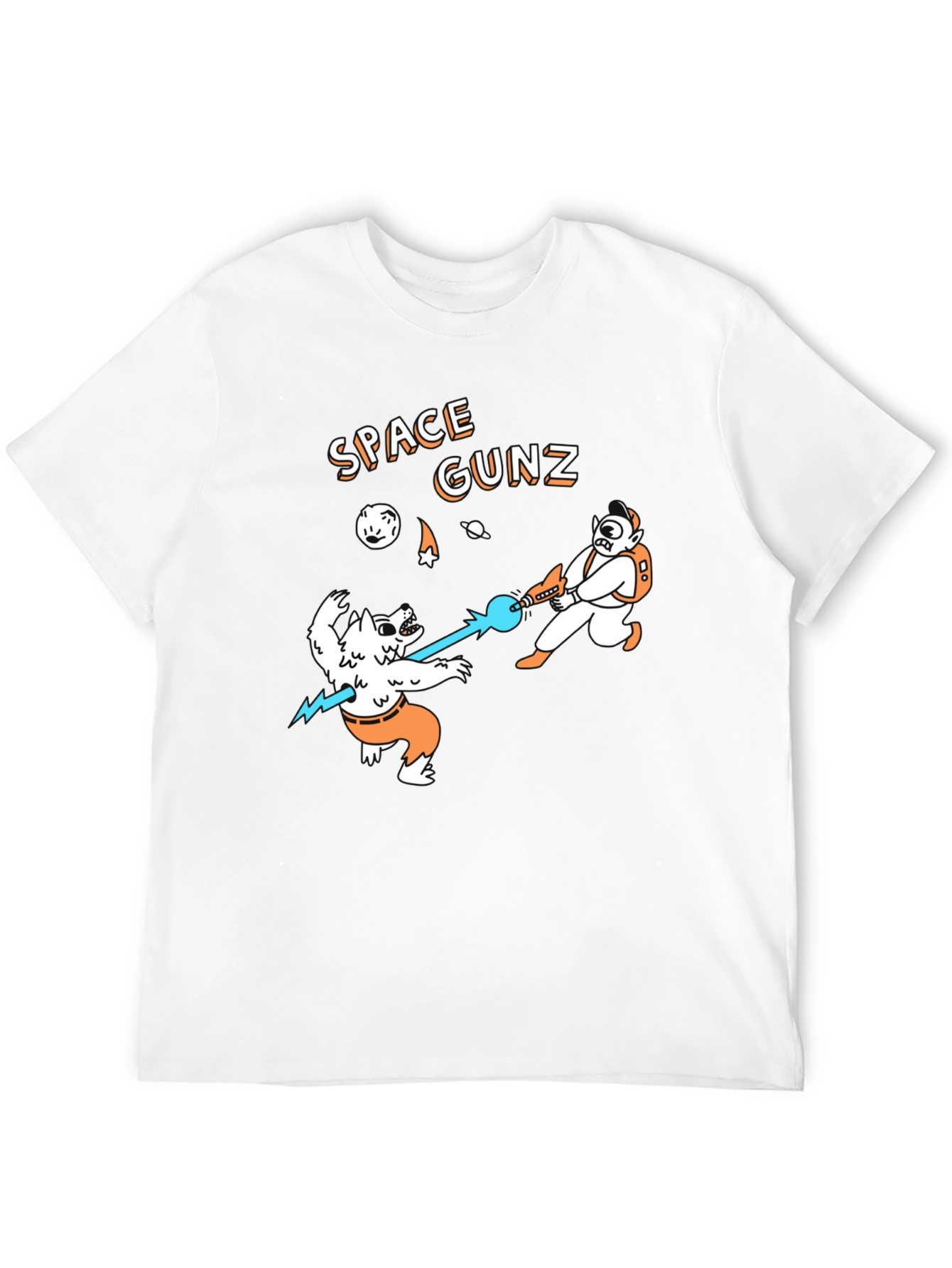 Space Gunz Graphic Tee - Unique Design Black T-Shirt