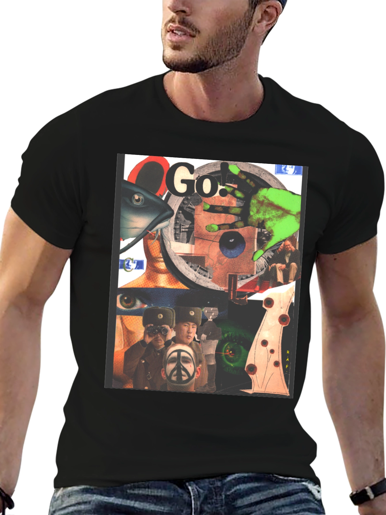 Graphic Print Black T-Shirt