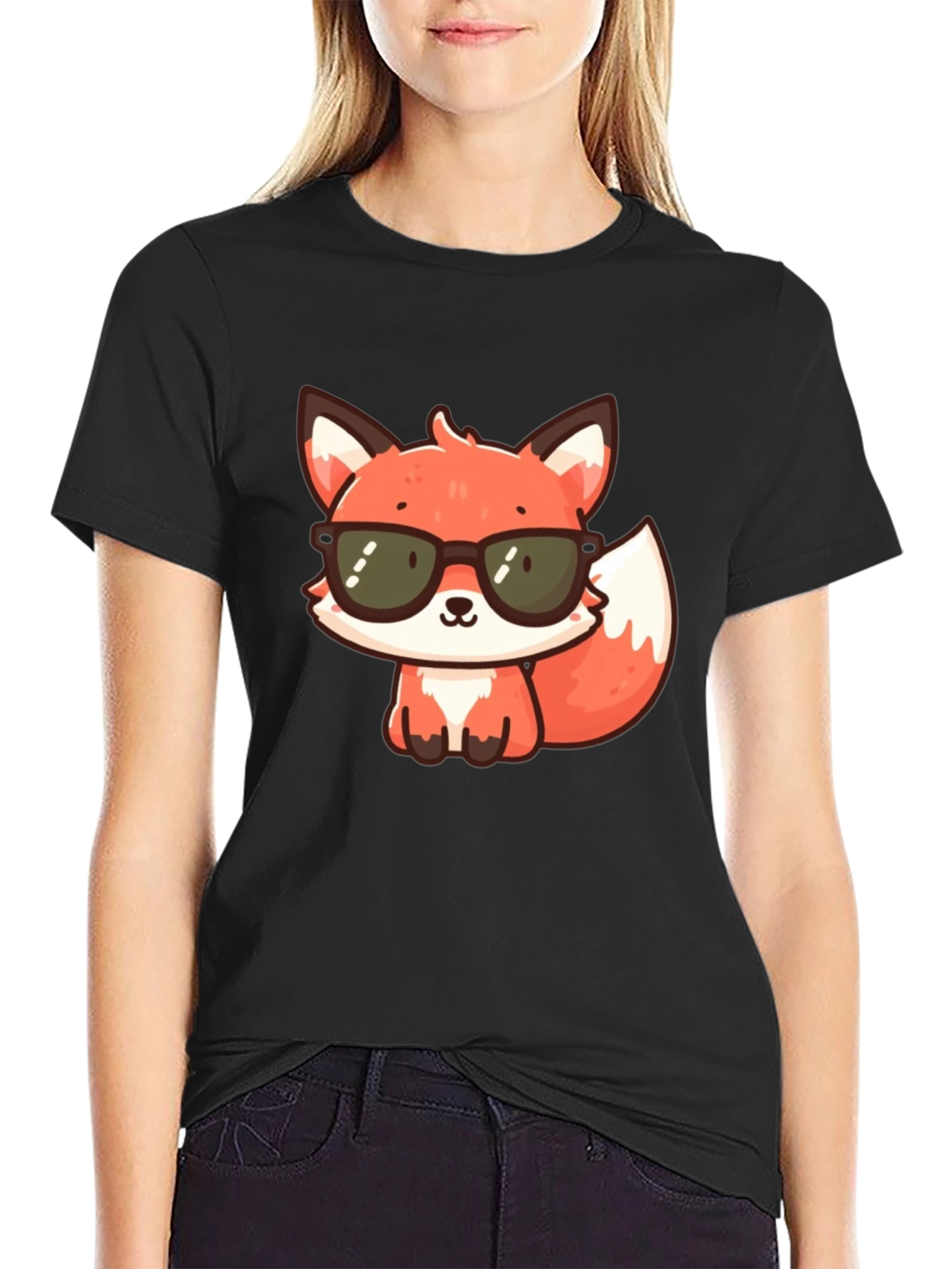 Cool Fox Graphic T-Shirt - Black Cotton Tee