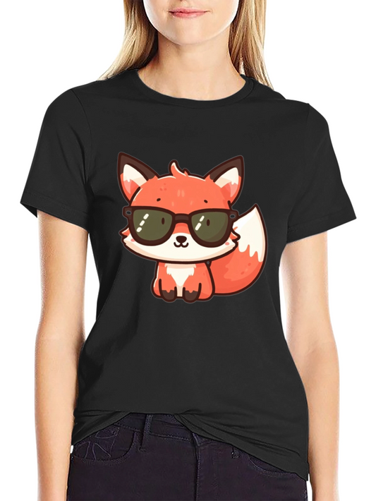 Cool Fox Graphic T-Shirt - Black Cotton Tee