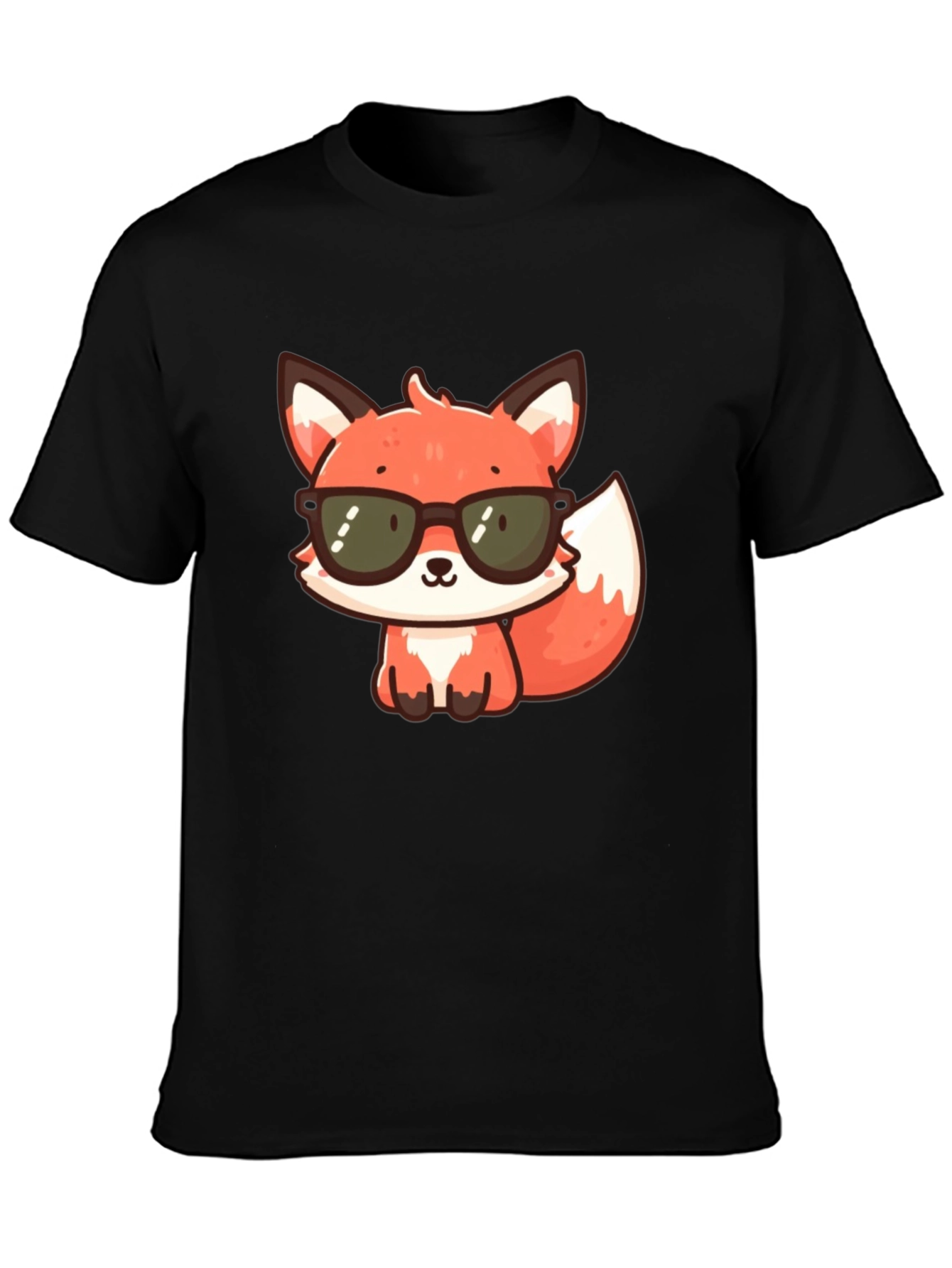 Cool Fox Graphic T-Shirt - Black Cotton Tee