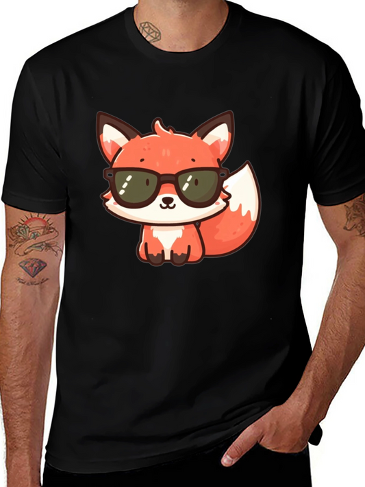 Cool Fox Graphic T-Shirt - Black Cotton Tee
