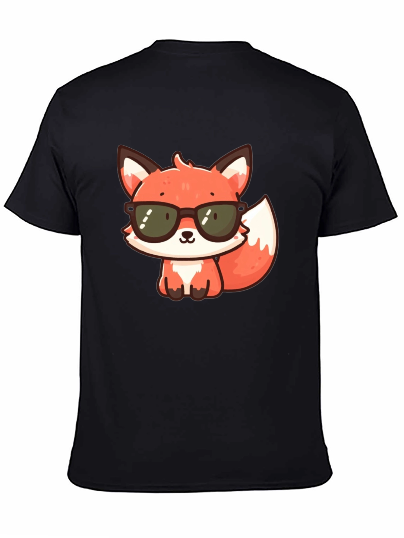Cool Fox Graphic T-Shirt - Black Cotton Tee
