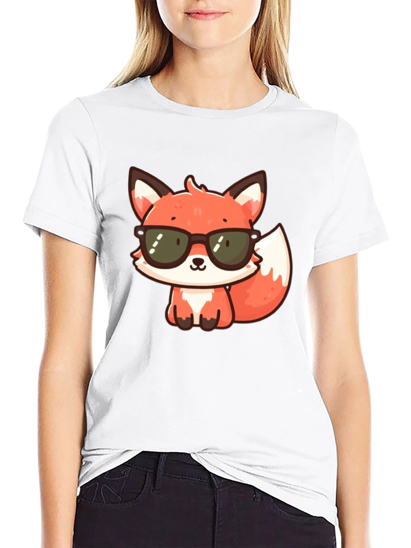 Cool Fox Graphic T-Shirt - Black Cotton Tee