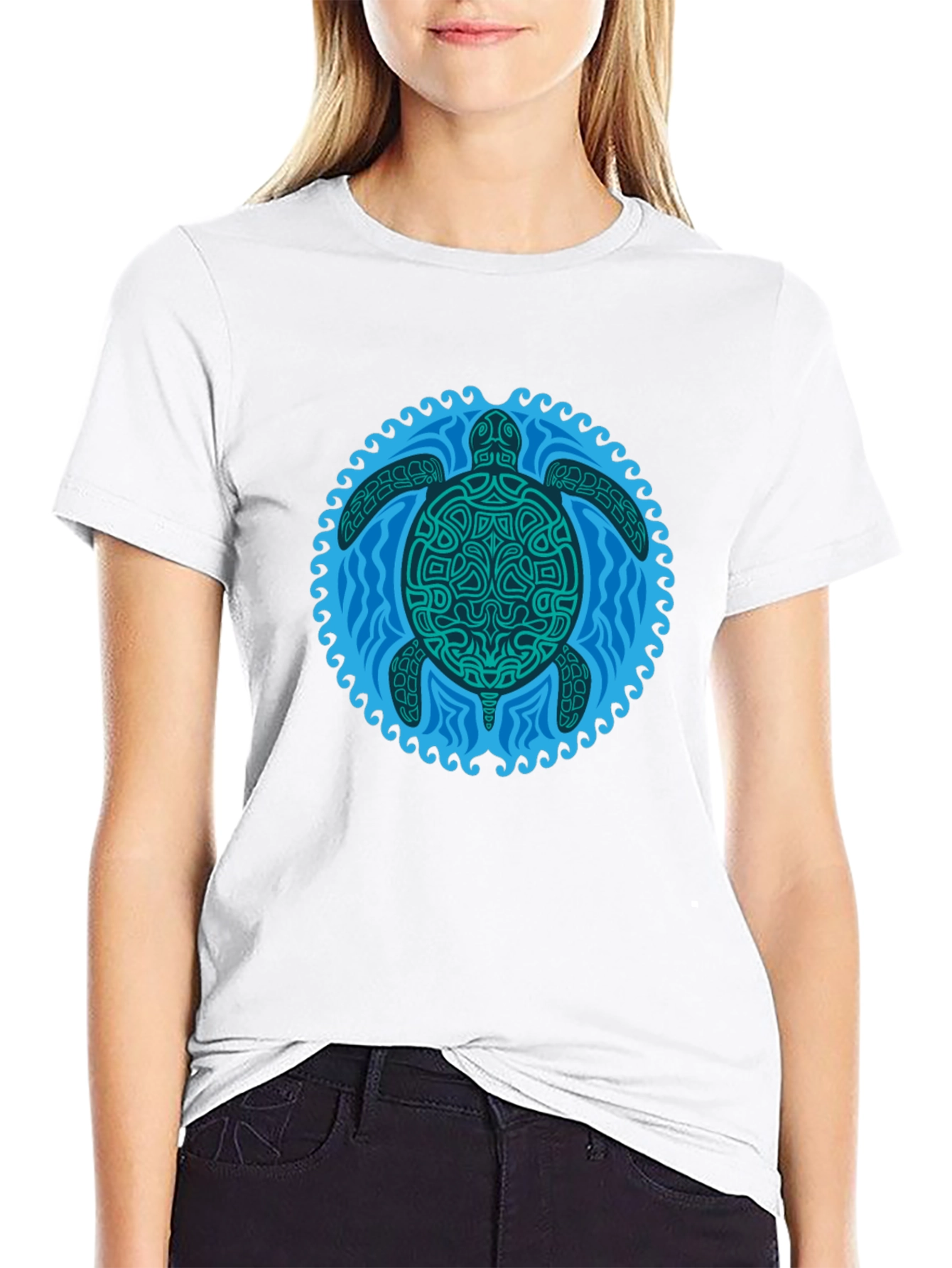 Turtle Graphic Black T-Shirt