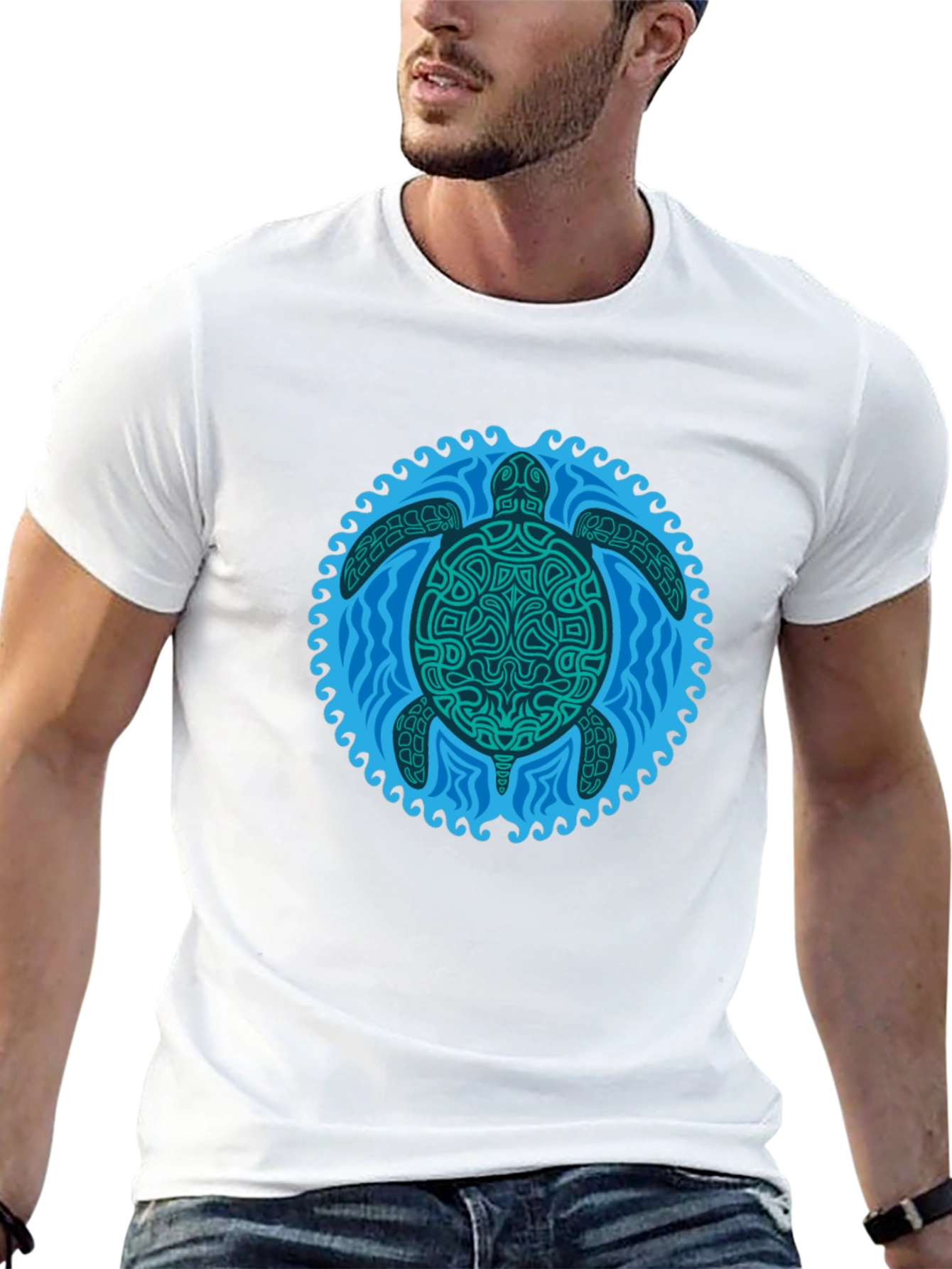 Turtle Graphic Black T-Shirt