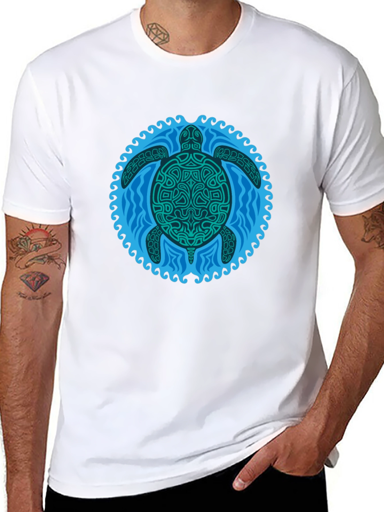 Turtle Graphic Black T-Shirt