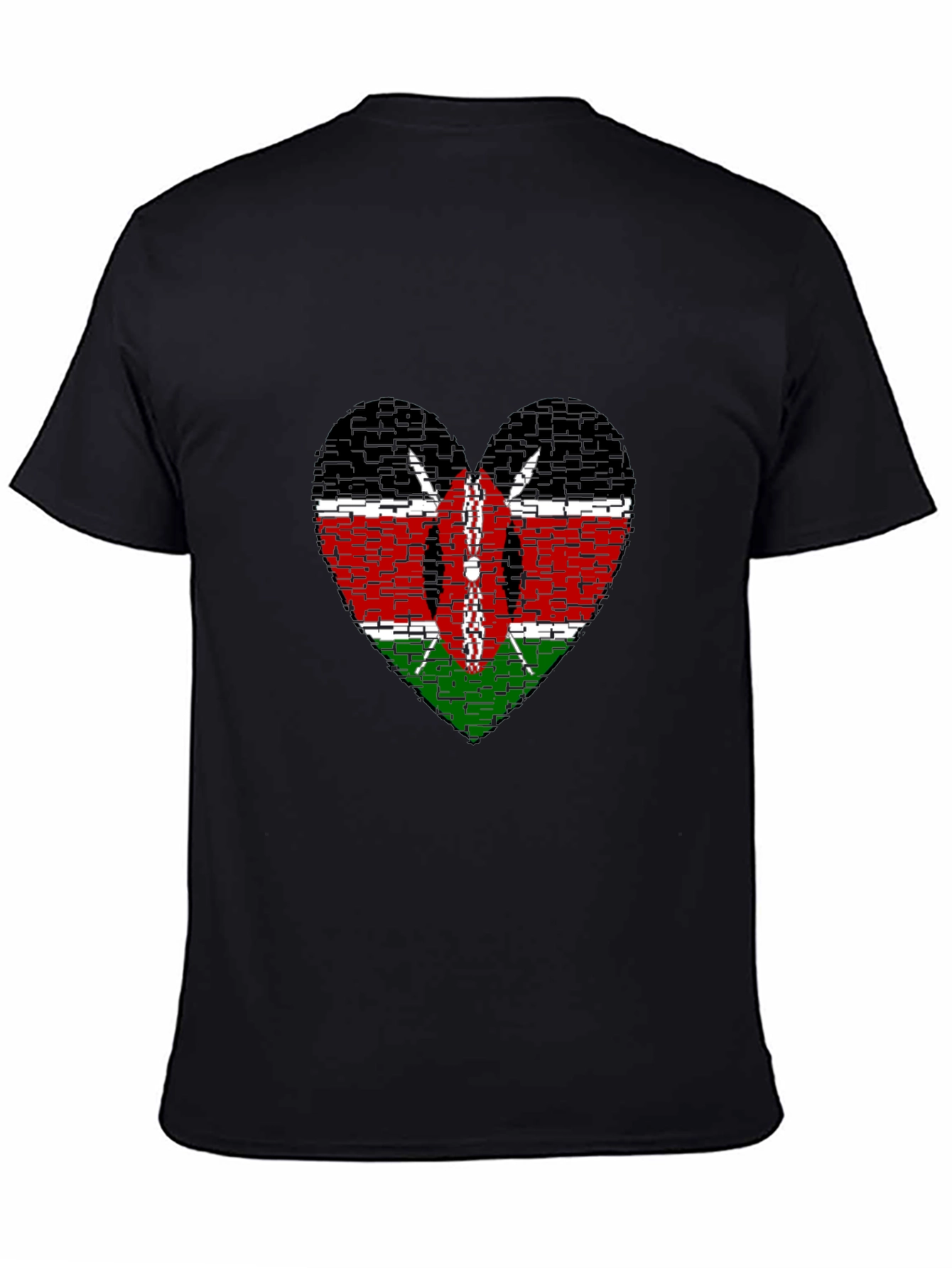 Kenya Flag Heart T-Shirt - Show Your Pride!