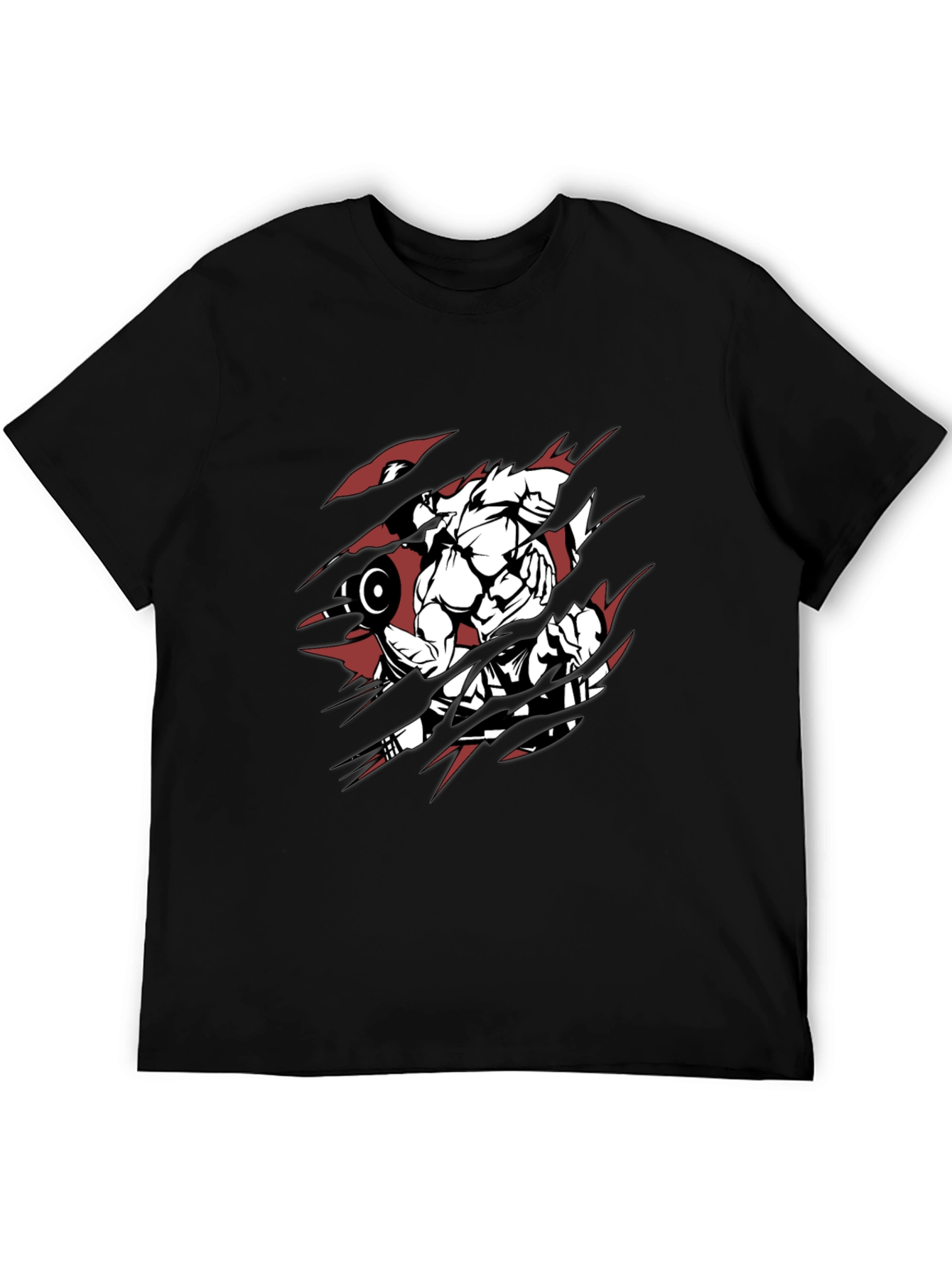 Gym Beast Mode Graphic Tee - Black Cotton