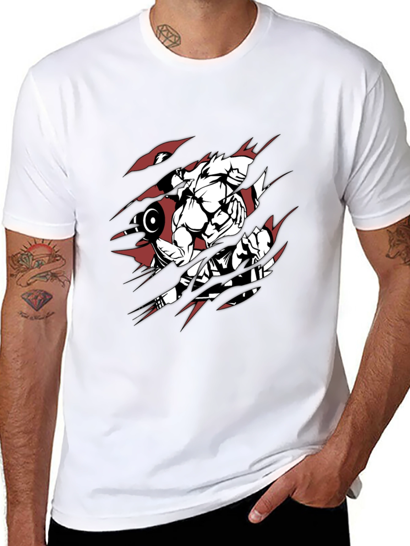 Gym Beast Mode Graphic Tee - Black Cotton