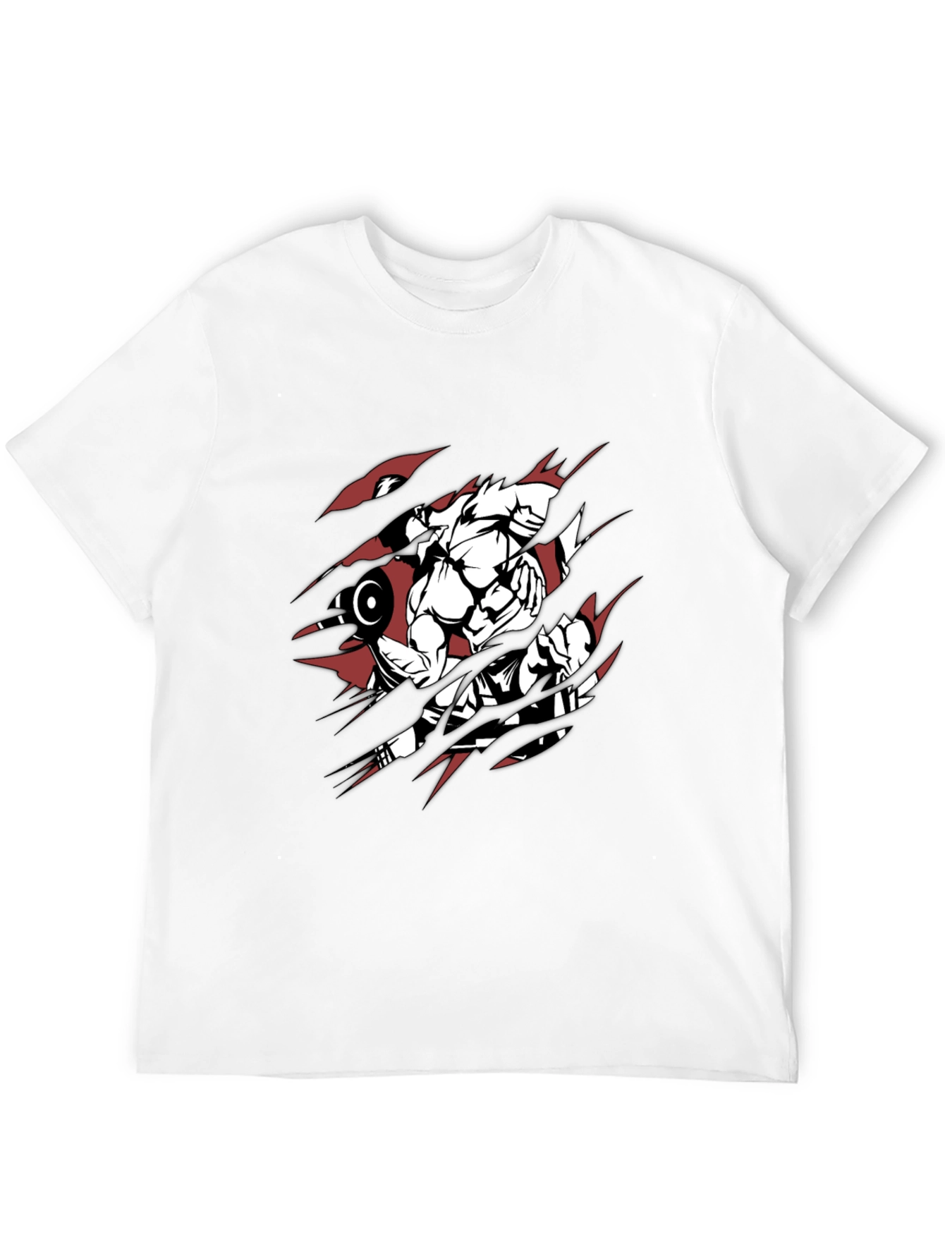 Gym Beast Mode Graphic Tee - Black Cotton